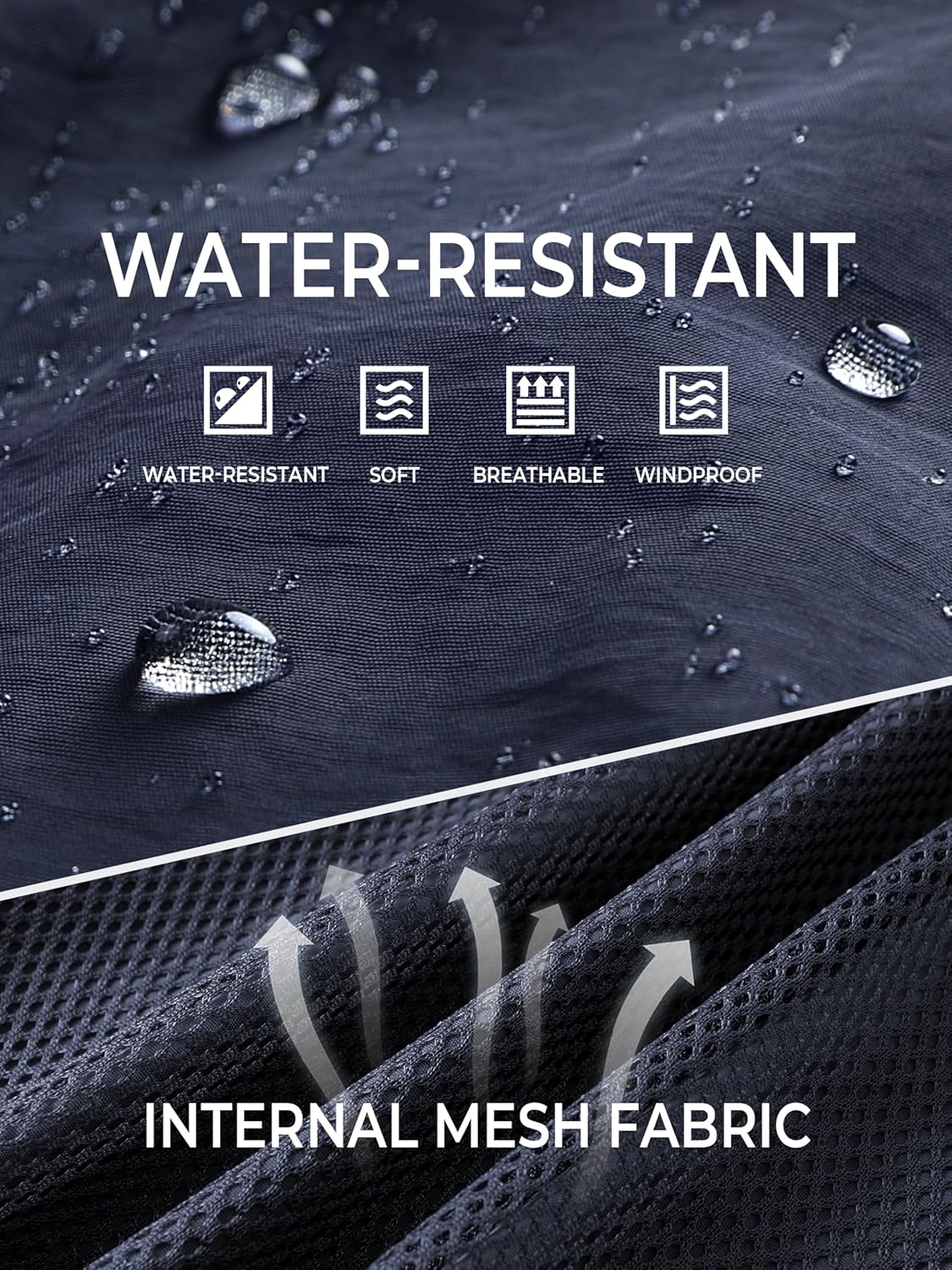 NORTHYARD Men's Bomber Jacket Lightweight Casual Windbreaker Zip Up Fashion Windproof Coat Spring Fall - Image 5