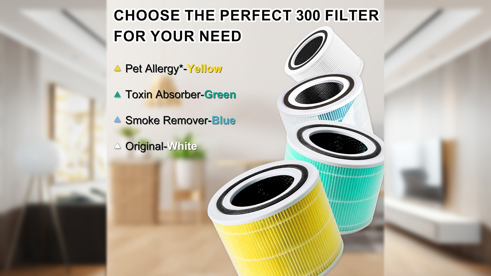 Image of Core 300 Toxin Absorber Replacement Filter for LEVOIT Core 300 / 300S / 300-P / 300S-P VortexAir Air Purifier, H13 True HEPA Filter, Core 300-RF-TX