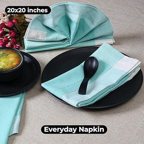 Miniatura 135 de Servilletas de lino y algodón de 18 x 18 pulgadas natural con vainica, servilletas de boda, servilletas de cóctel, servilletas de tela, servilletas