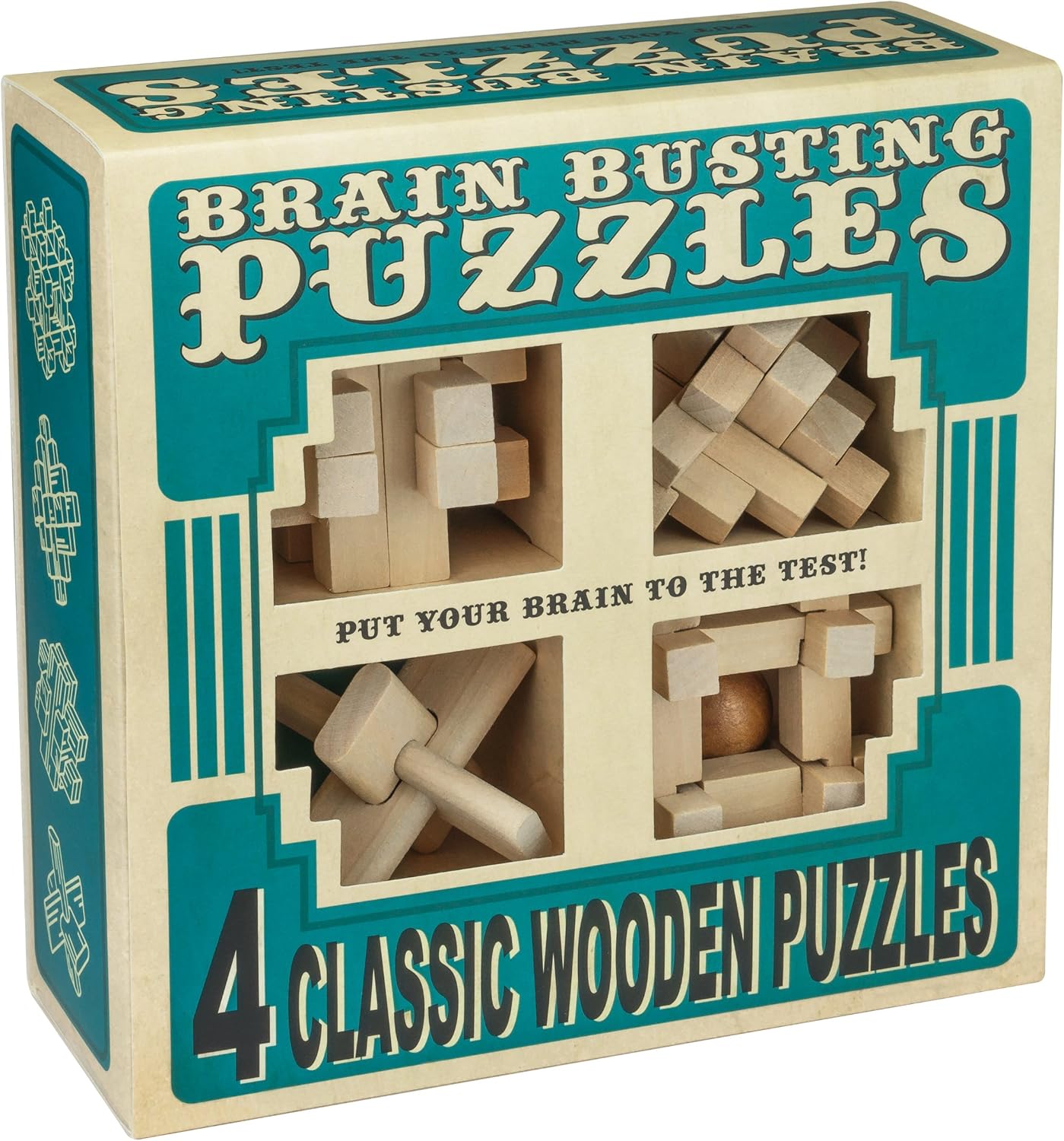 Professor PUZZLE Brain Busting 4 Wooden Puzzle Set - Image 3