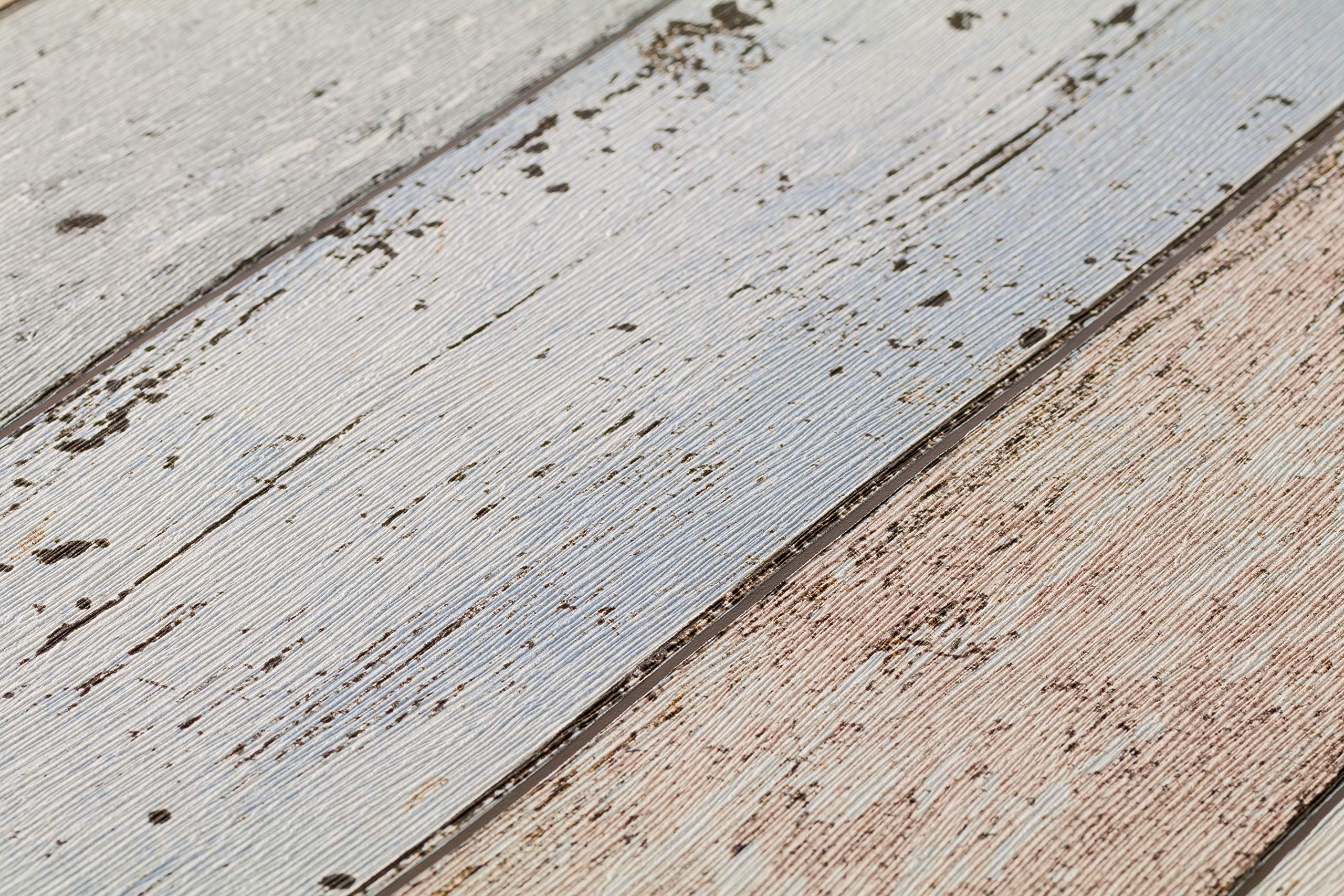 A.S. Création Carta Da Parati Effetto Legno Elements Carta da parati tessuto non tessuto 10.05 m x 0.53 m Marrone Blu Beige Prodotto in Germania 855039 8550-39