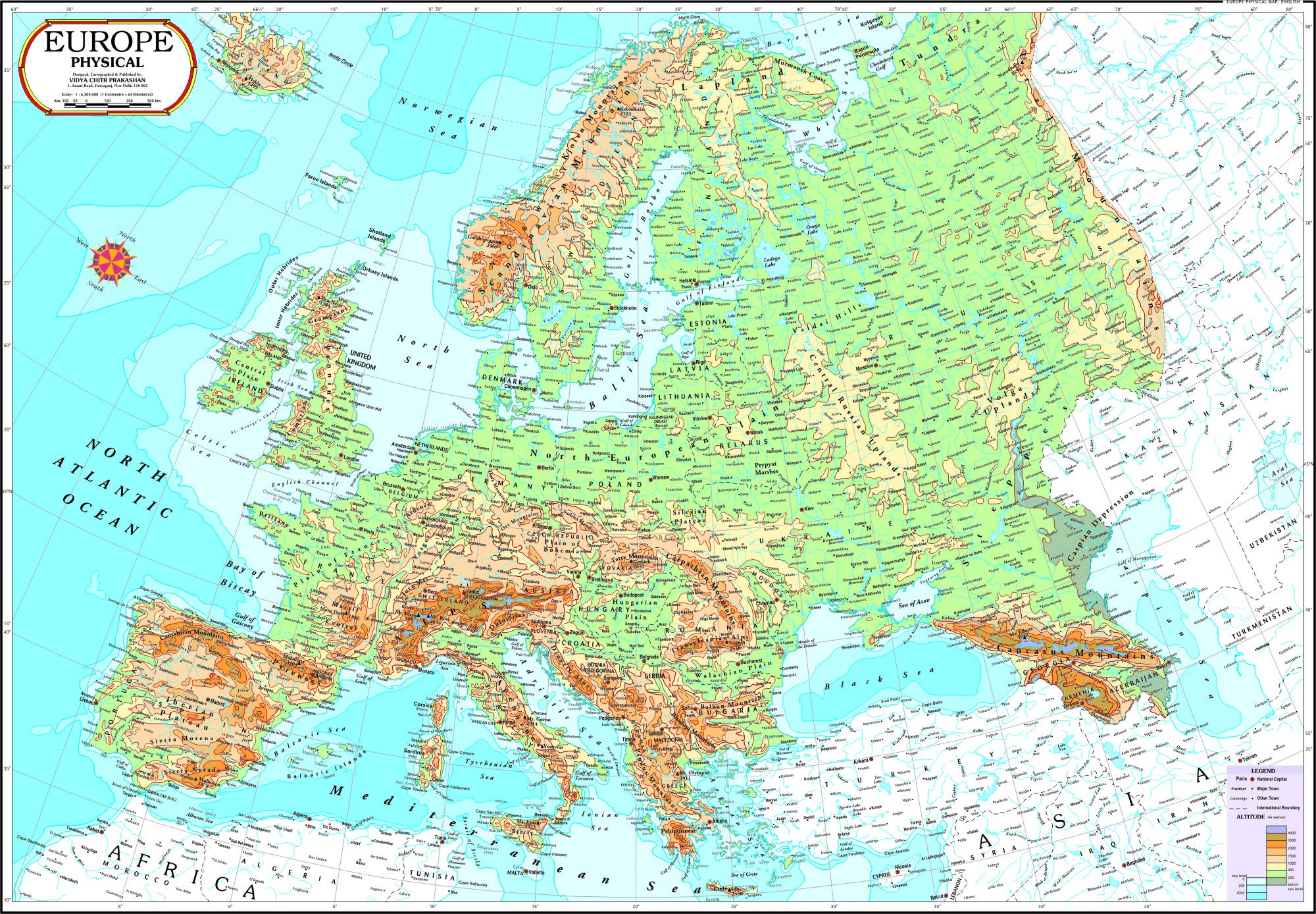 Europe Map - Physical