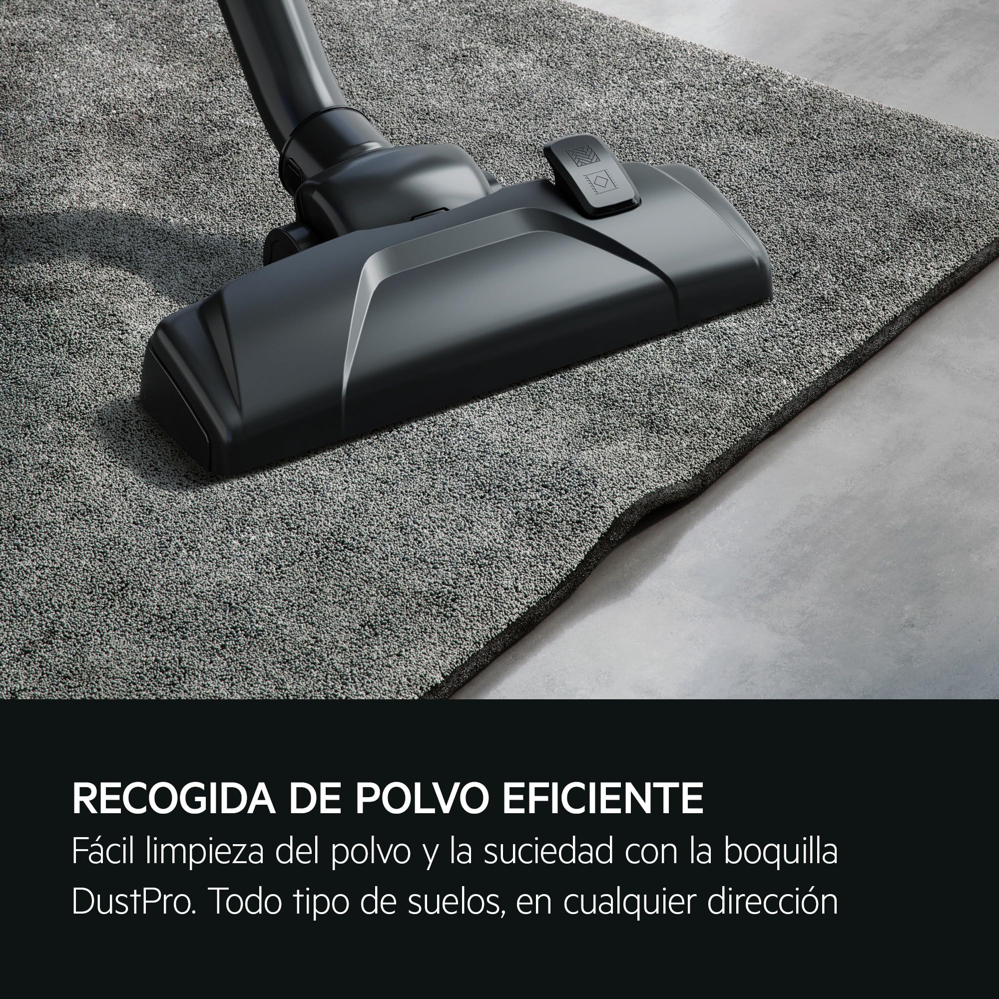 AEG Aspiradora de Trineo con Bolsa AB31C1GG, Multisuperficie, Compacta, Filtro HEPA Lavable, 750W, Depósito 3L, Radio 7.5m, Bajo Ruido 78dB, Cepillo DustPro, 2 Accesorios, Diseño Sostenible