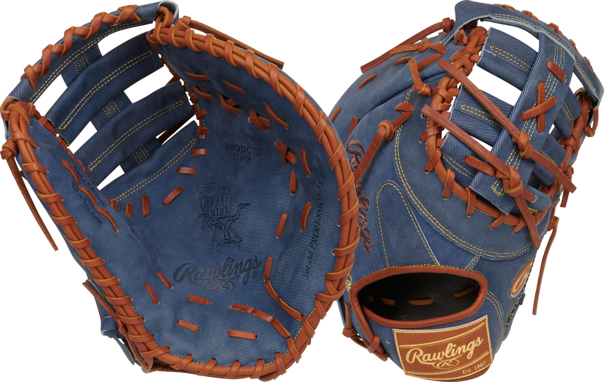 Rawlings | Limited Edition Denim Series | Heart of The Hide | 13" First Base | Left Hand Throw