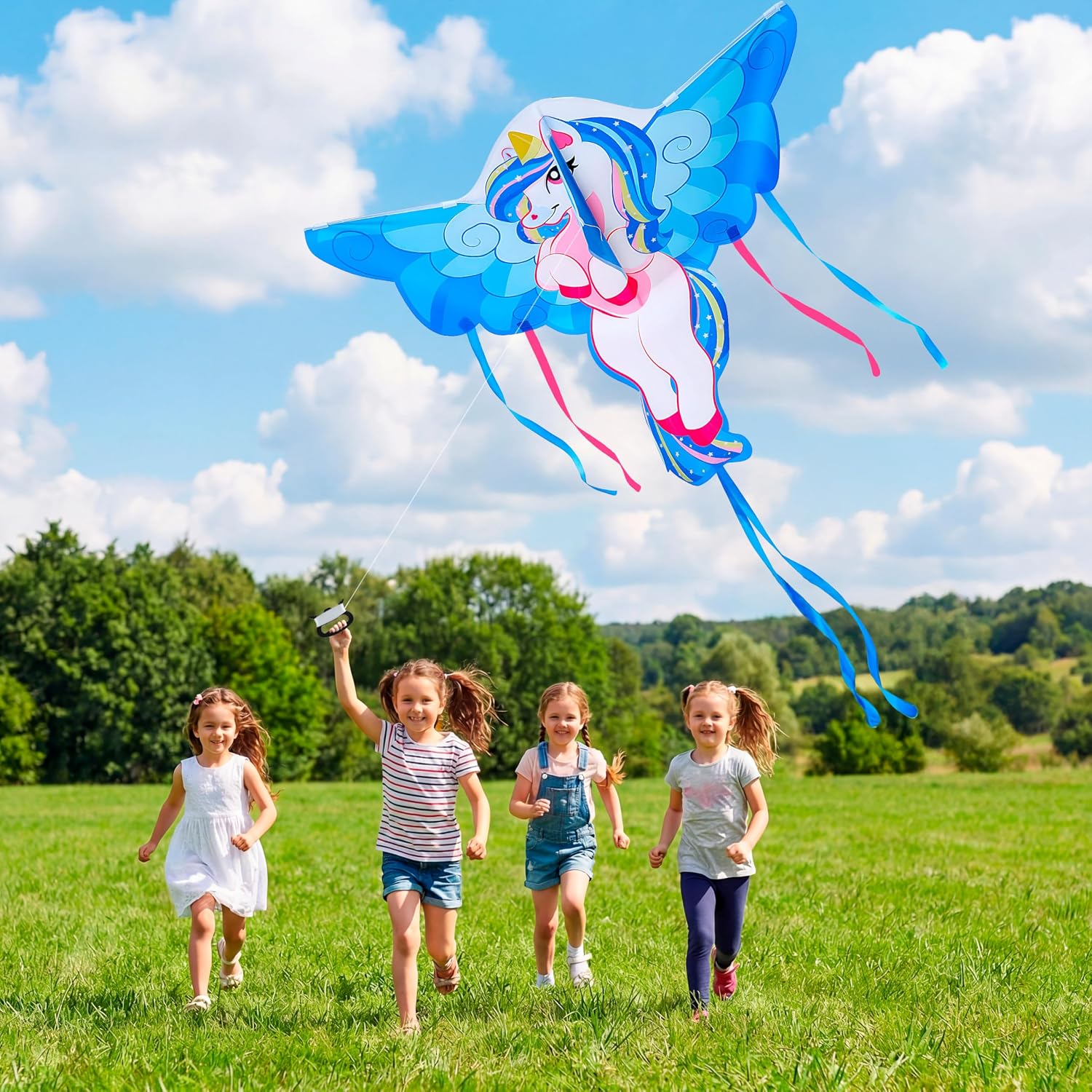 JOYIN 43.3'' Unicorn Kite Easy to Fly for Kids and Adults, Large Beach Kite for Outdoor Games and Activities