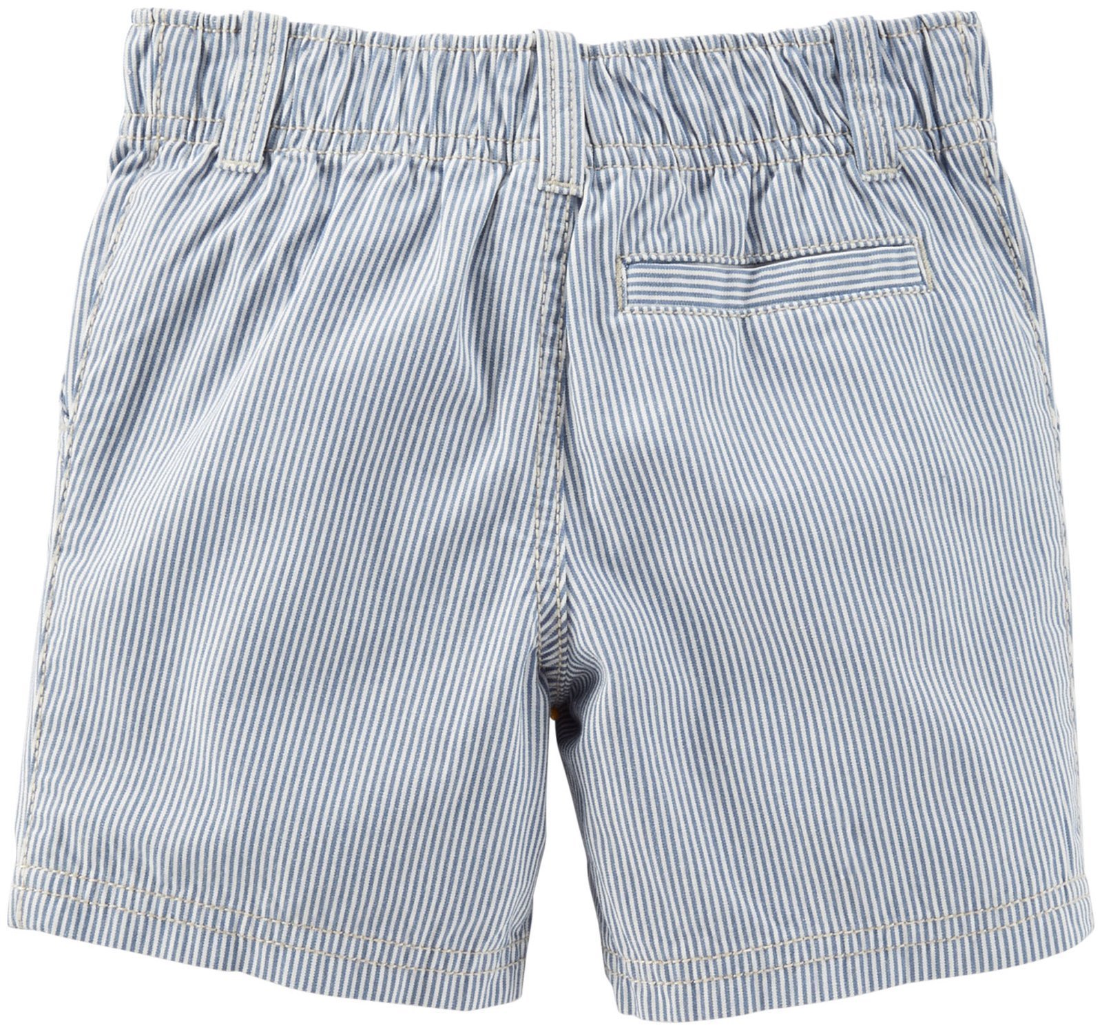 Carter's Striped Woven Canvas Shorts (Baby) - Blue-3 Months