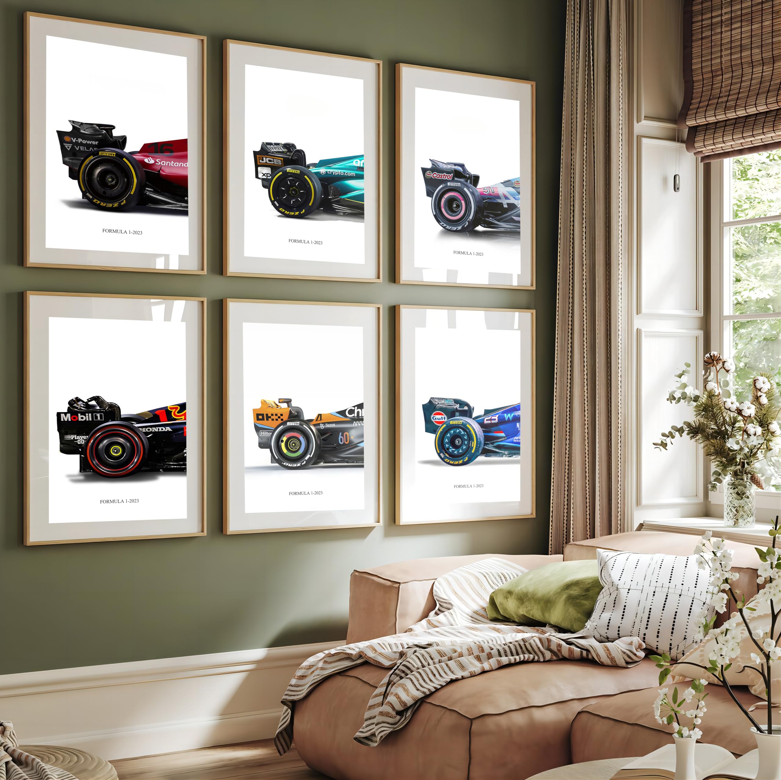 F1 Poster 2025 - Vintage Leinwand Druck 30x45cm Für Wohnzimmer & Schlafzimmer