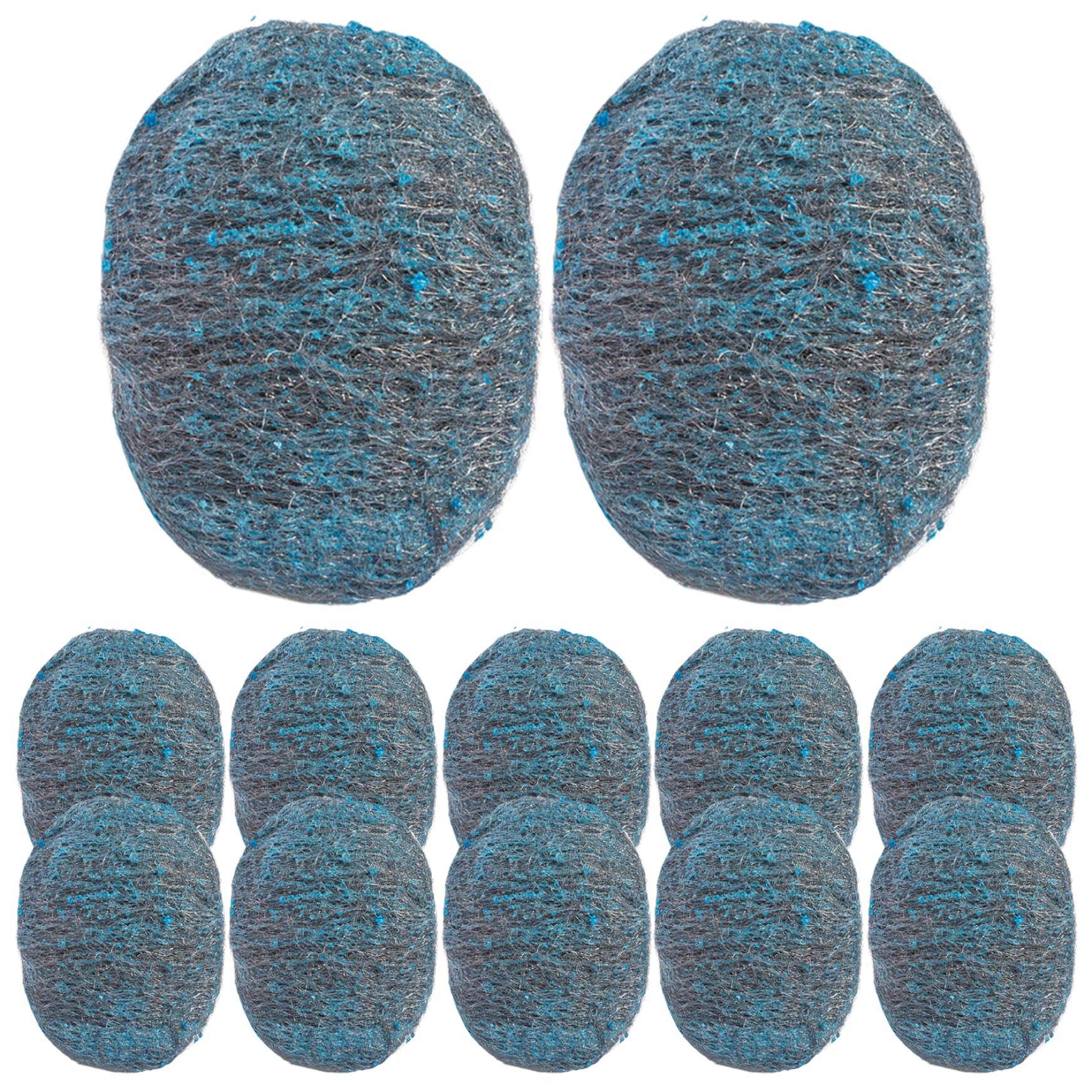 Faroby Steel Wool Scrubber 12Pcs Reusable Steel Wool Pads Pre-Soaped for Pots Pans Ovens