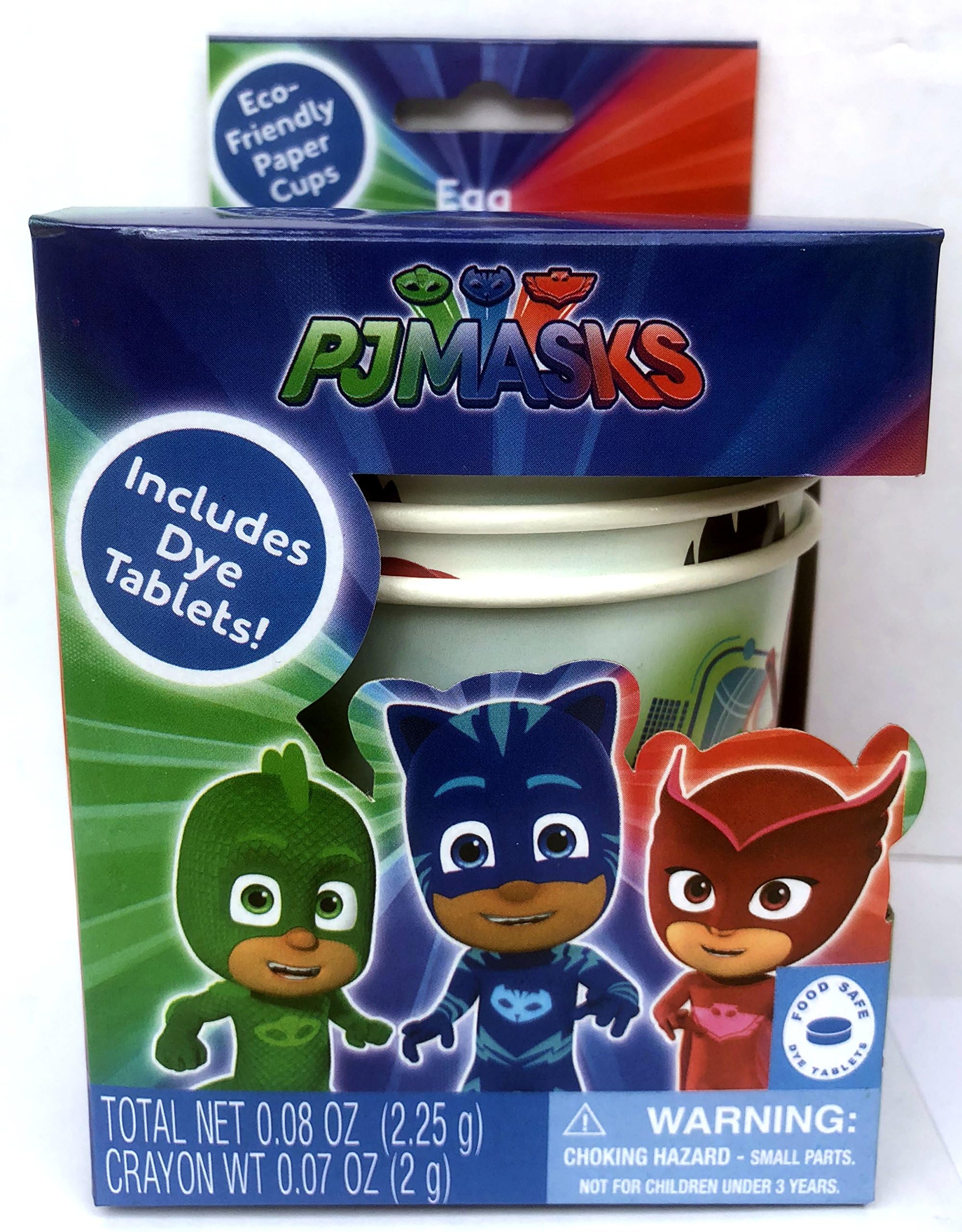 PJ Mask Easter Egg Dye Decorating Kit with Eco Friendly Paper Dipping Cups