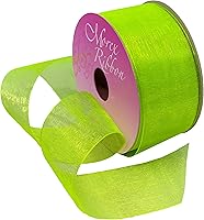 Vista 89 de Morex Ribbon 91803/100-609 Cinta de nailon Organdy, 5/8 pulgadas por 100 yardas, color rojo