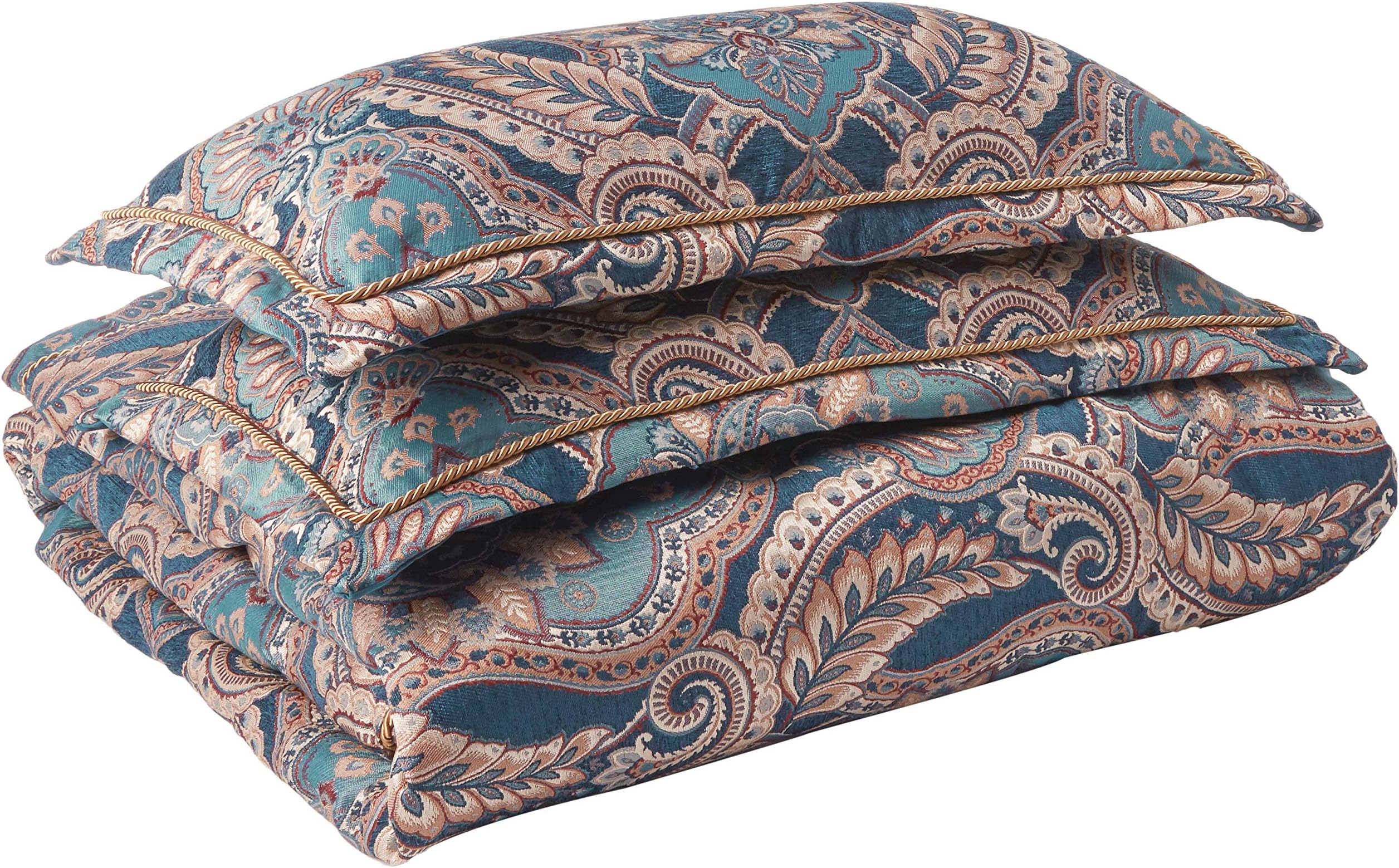 Croscill Aurelio 4 Piece King Comforter Set, Blue