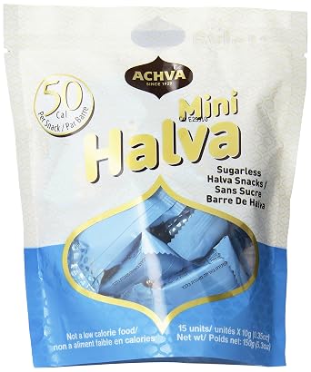 Achva Halva Sugarless Mini Snack Bag, 5.3 Ounce