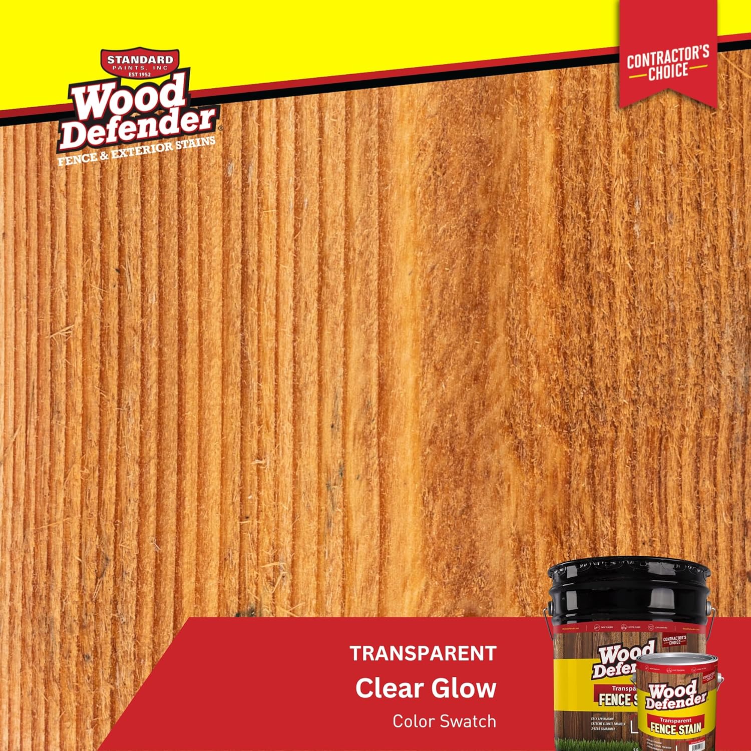 Wood Defender - Transparent Fence Stain - Clear Glow - 5 Gallon