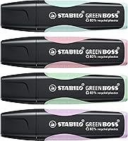 Vista 2 de Resaltador STABILO GREEN BOSS Pastel - Cartera de 4 colores surtidos