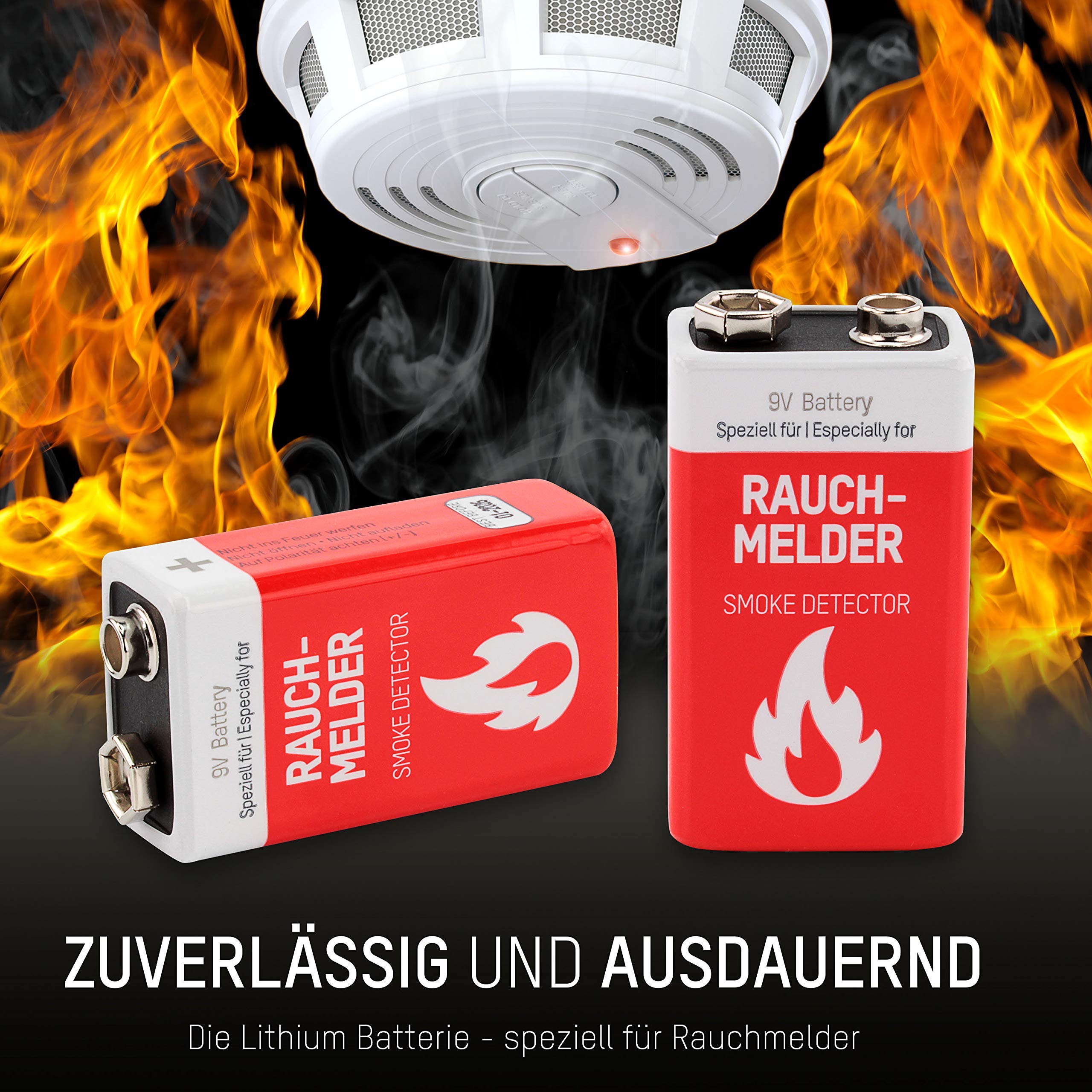 Batteria Litio, 9V volt longlife rilevatori fumo Blister 1pz Ansmann 5021023-01