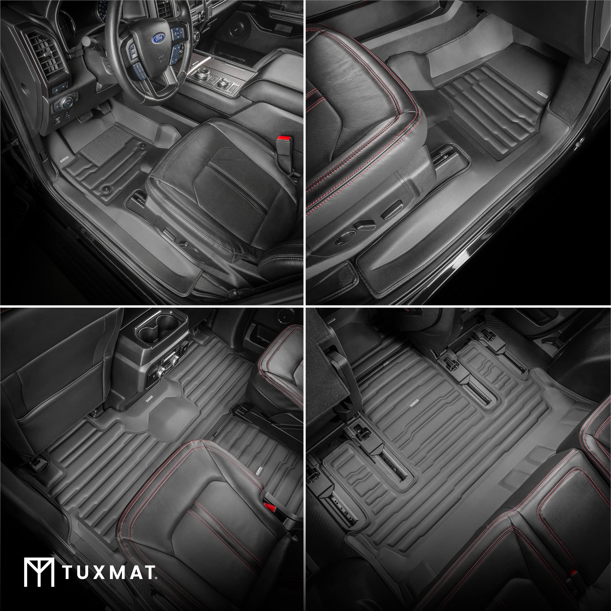 TuxMat - for Ford Expedition Max 7-Seater 2018-2024 Models - Custom Car Mats - Maximum Coverage All Weather — view 2