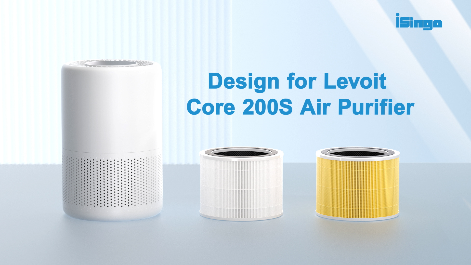2 Filtres Rechange HEPA H13 Pour Purificateur D'Air LEVOIT Core 200S - 3 En 1