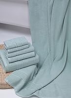 Vista 3 de 6 Piece Bath Towel Set,100% Cotton Soft Towels for Bathroom,2 Large Bath Towels 2 Hand Towels 2 Washcloths,Towels Bathroom Sets (Sea Green)