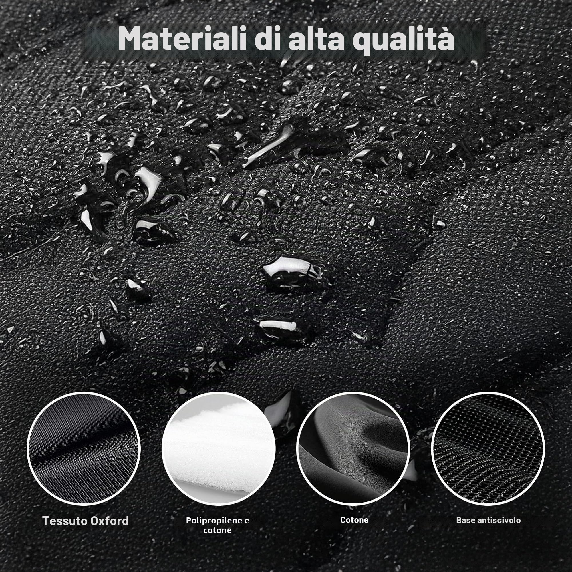 Fudajo Coprisedile posteriore auto per cani 137x147cm Protezione divisibile con zip per sedile