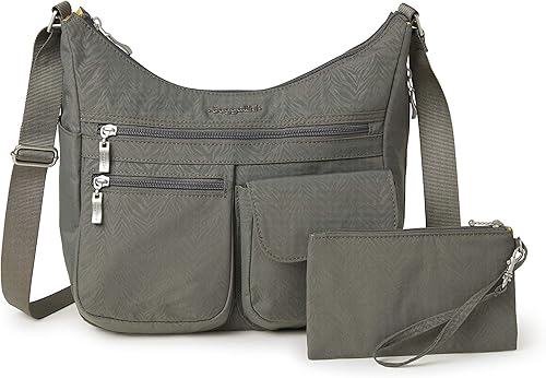 Baggallini Everywhere Bagg-Hobo Crossbody RFID Wristlet Water-Resistant Travel Bag