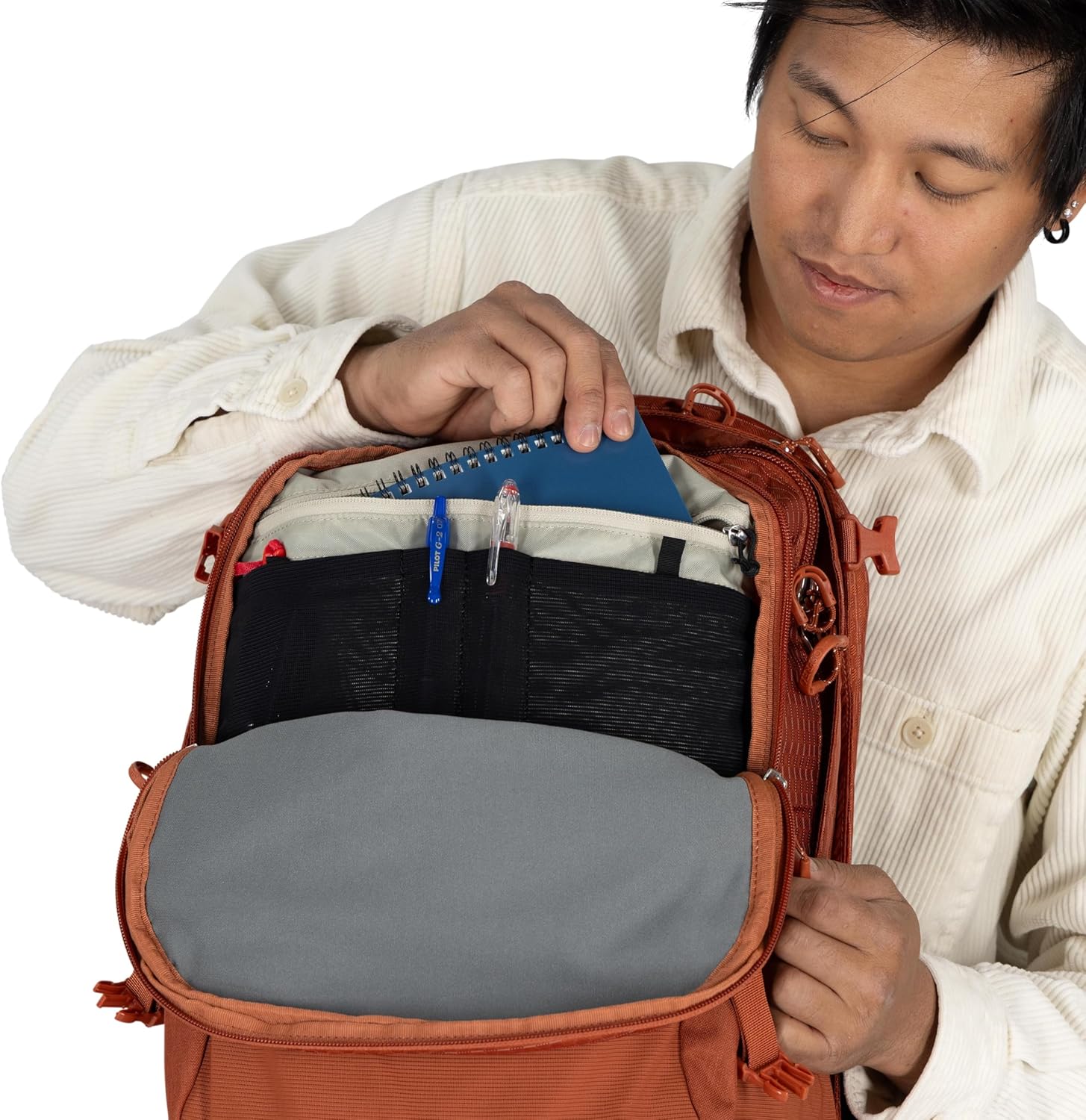 Osprey Nebula Commuter Backpack - Everyday Bag with Laptop Sleeve and Bottle Pockets, Moss Green/Earl Grey Heather - Image 11