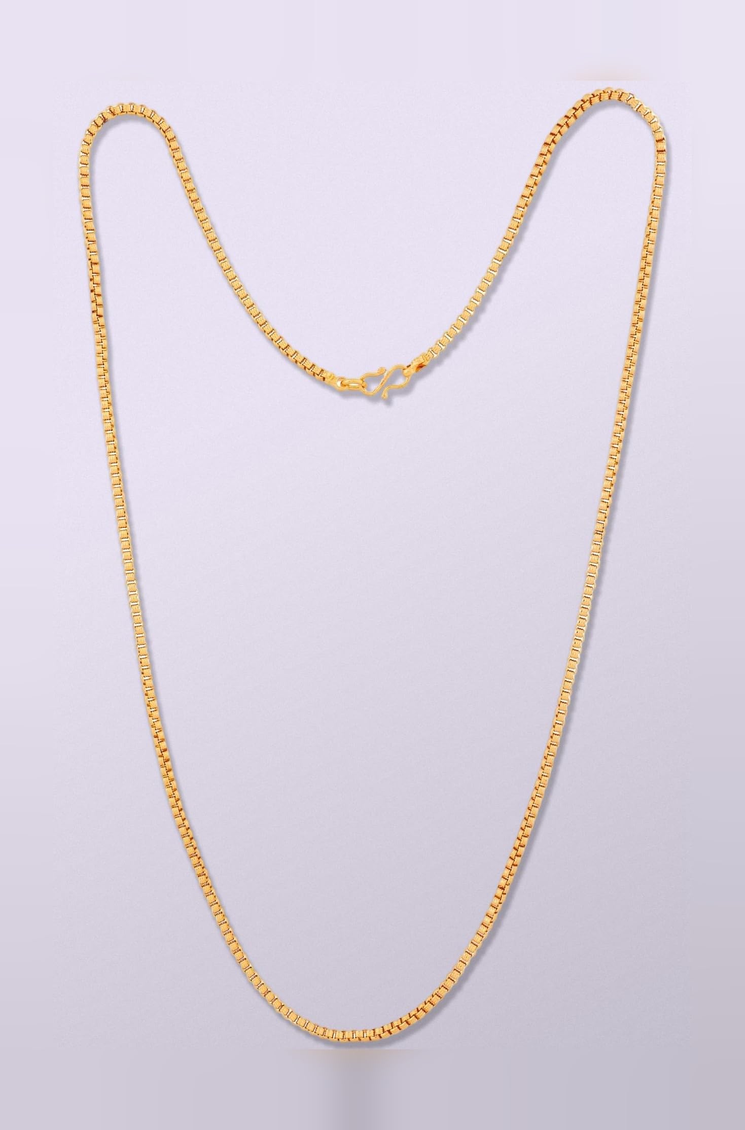 Radha's Creations Traditional medium thickness chain Necklace One Gram Gold Plated For Women and Girls No.1195