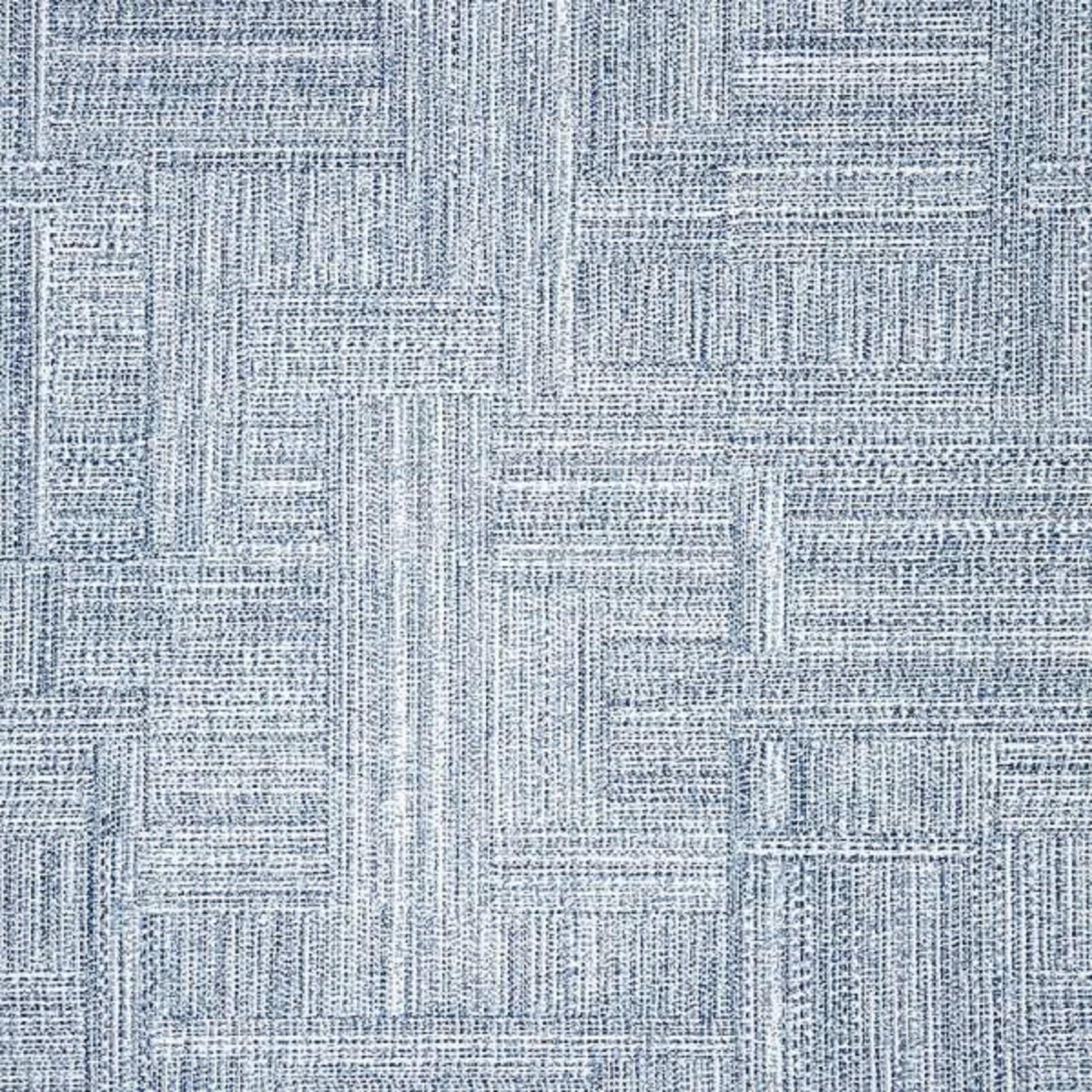 Geometric Fabric by The Yard | Official Sunbrella Seller | Indoor or Outdoor Upholstery Fabric for Chairs, Cushions, Drapery, Pillows, Furniture | Boro Indigo