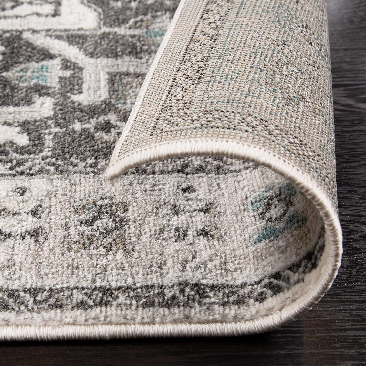BNM Indoor Large Area Rug with Jute Backing, Home Decor, Perfect for Bedroom, Living Room, Office, Entry, Kitchen, Hallway, Hardwood, Medallion Plush Indoor Runner Rug, 2' 7" x 8', Rivulet