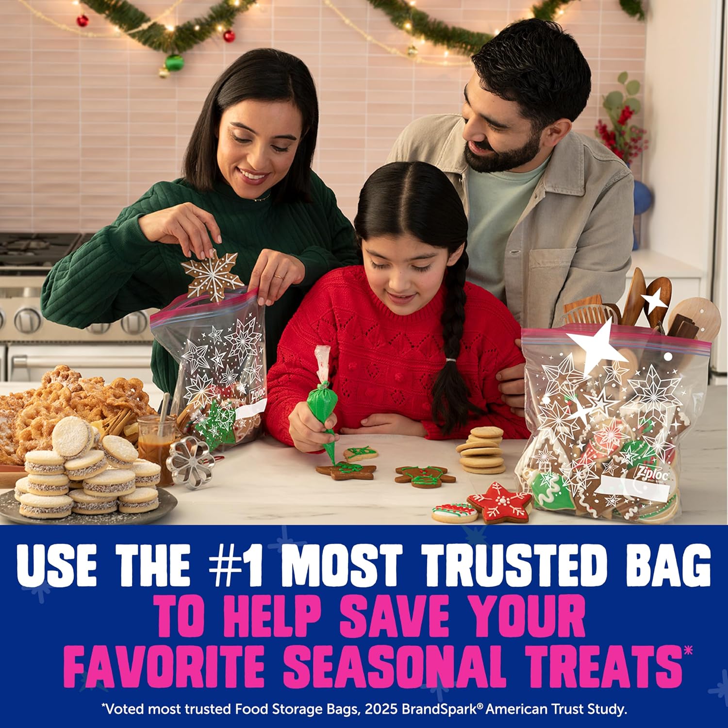 Ziploc Gallon Food Storage Bags, Grip 'n Seal Technology for Easier Grip, Open, and Close, 19 Count, Holiday Designs image 5