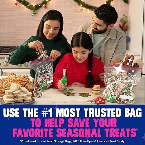 Miniatura 5 de Ziploc - Bolsas de almacenamiento de alimentos de un galón, tecnología Grip 'n Seal para un agarre más fácil, apertura y cierre, 38 unidades,