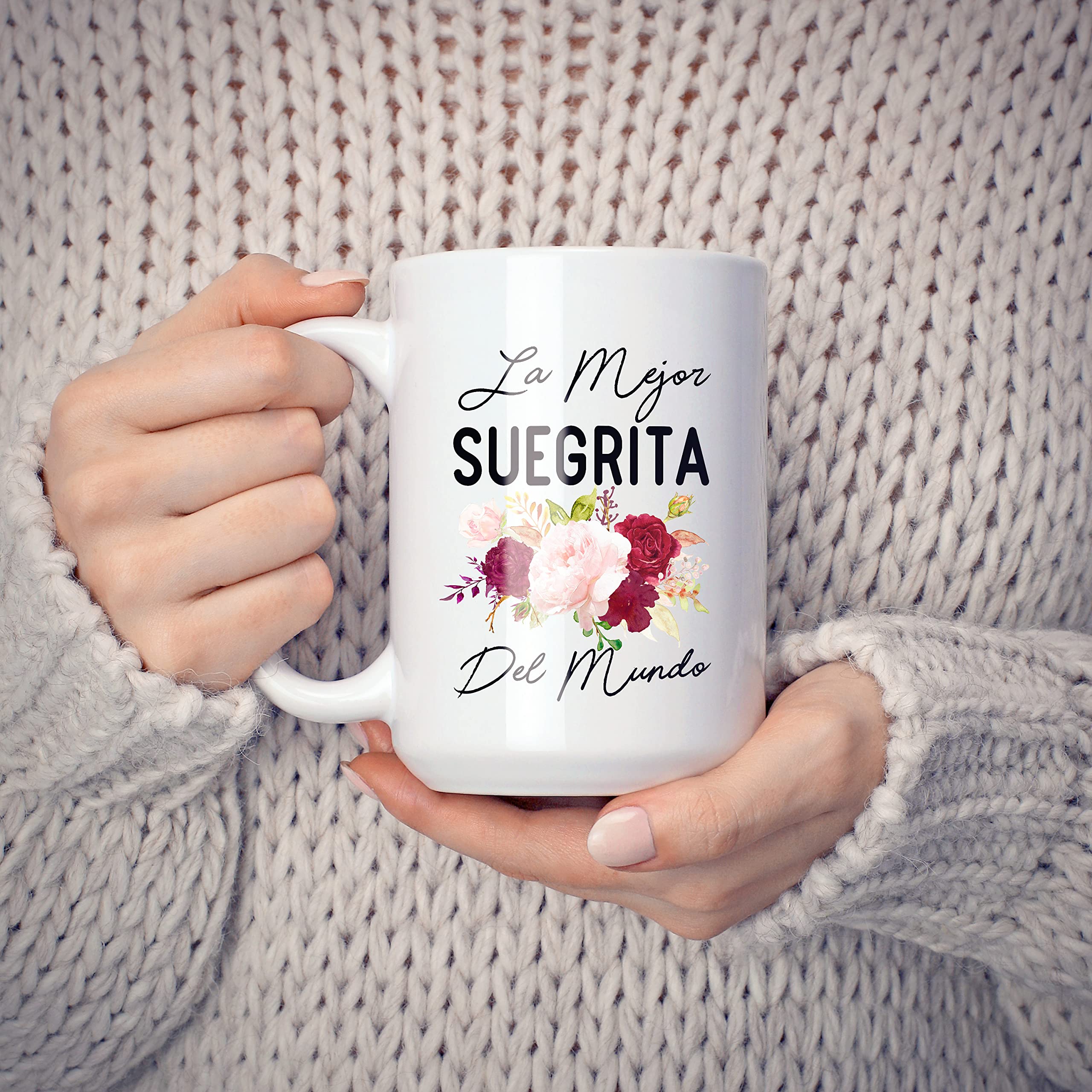 La Mejor Suegra Del Mundo Mug - 11oz Ceramic, Spanish Mother-in-Law Gift, Dishwasher Safe