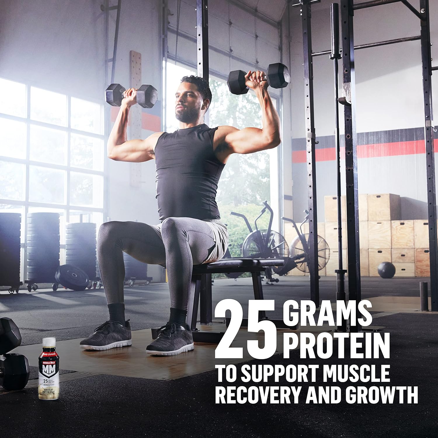 Muscle Milk Genuine Protein Shake, Strawberries 'N Crème, 25g Protein, 14 Fl Oz, 12 Pack