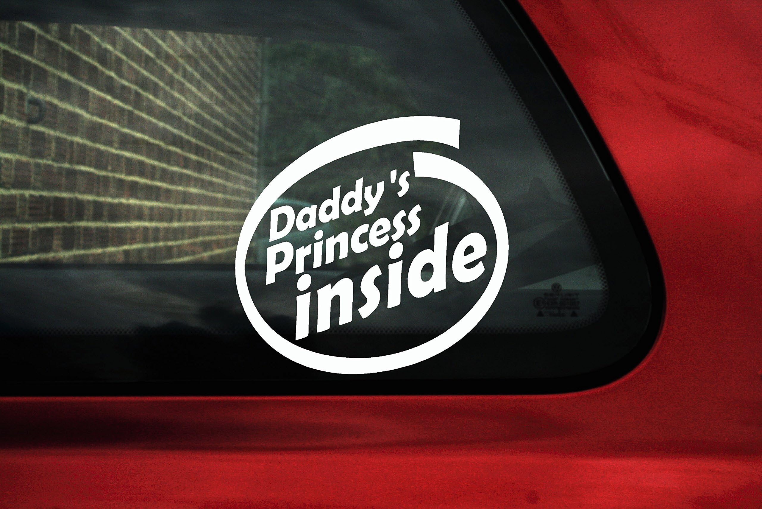 Turnerco Daddy's Princess inside sticker - baby on board car sign