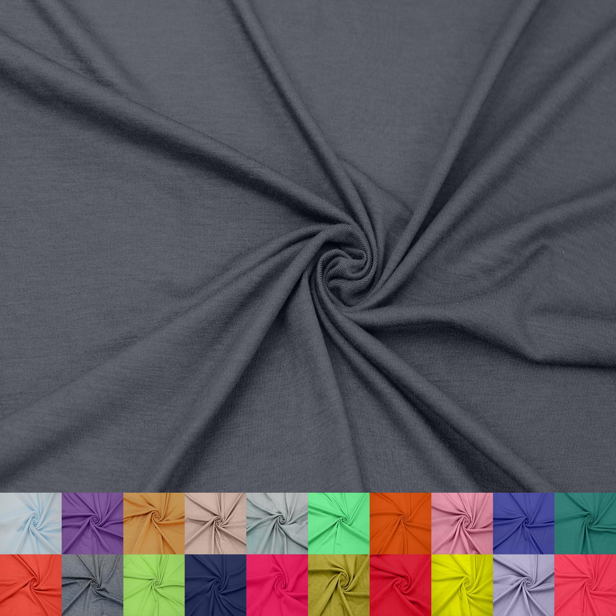 60" Wide Rayon Spandex Jersey Knit Fabric by The Yard - 4-Way Stretch, 200GSM, Medium Weight -Soft & Breathable - Apparel, Accessories, Maternity & Decorations — view 44