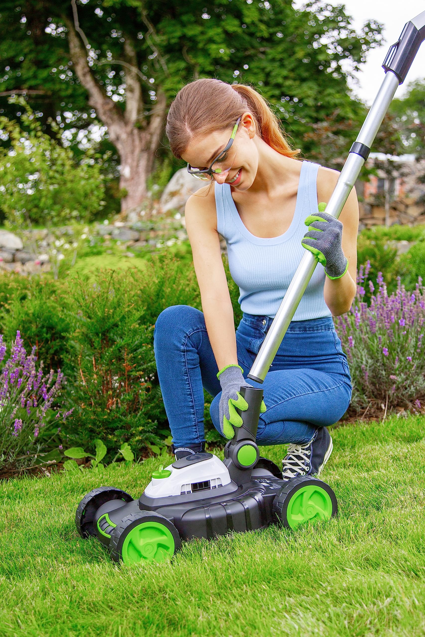 Gtech SLM50 Small Lawnmower Cordless Electric Lightweight Grab and Go  Cutting Heights GT50 Grass Trimmer Lightweight Cordless Strimmer