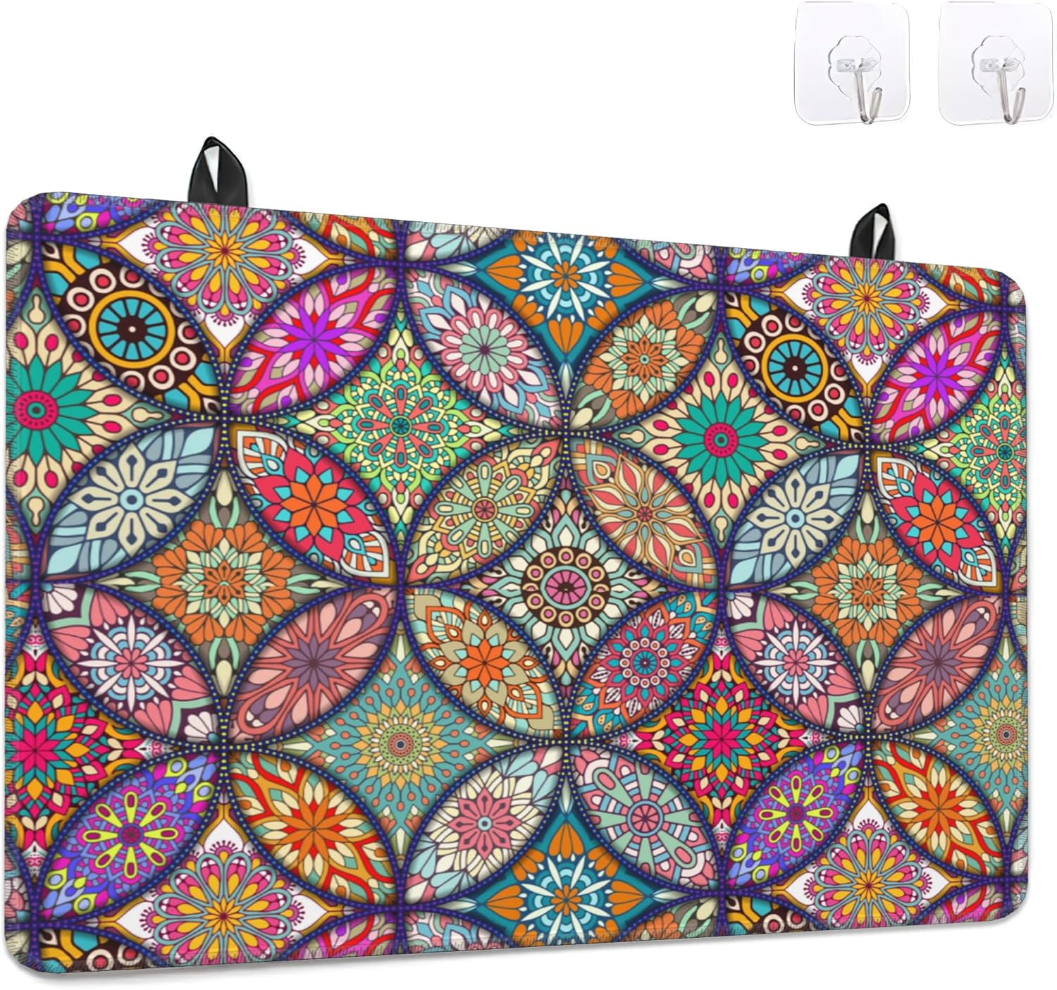 Stove Top Covers, Religious Retro Flower Heat Resistant Glass Stove Top Cover- Multipurpose Protector for Electric Stoves and Kitchen Surfaces,Dishwasher Safe Natural Rubber (28″x19.5″) Stove Top Covers, Religious Retro Flower Heat Resistant Glass Stove Top Cover- Multipurpose Protector for Electric Stoves and Kitchen Surfaces,Dishwasher Safe Natural Rubber (28″x19.5″)