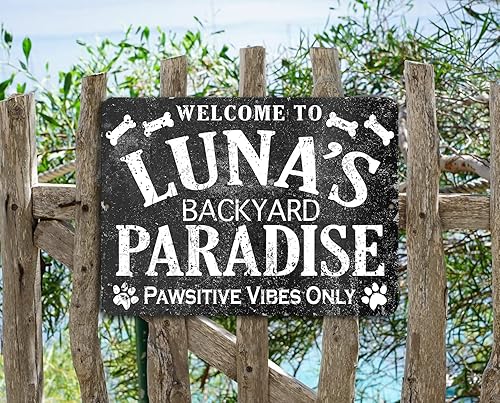 Miniatura 4 de Customized Dog Name Backyard Playground Metal Indoor Outdoor Sign