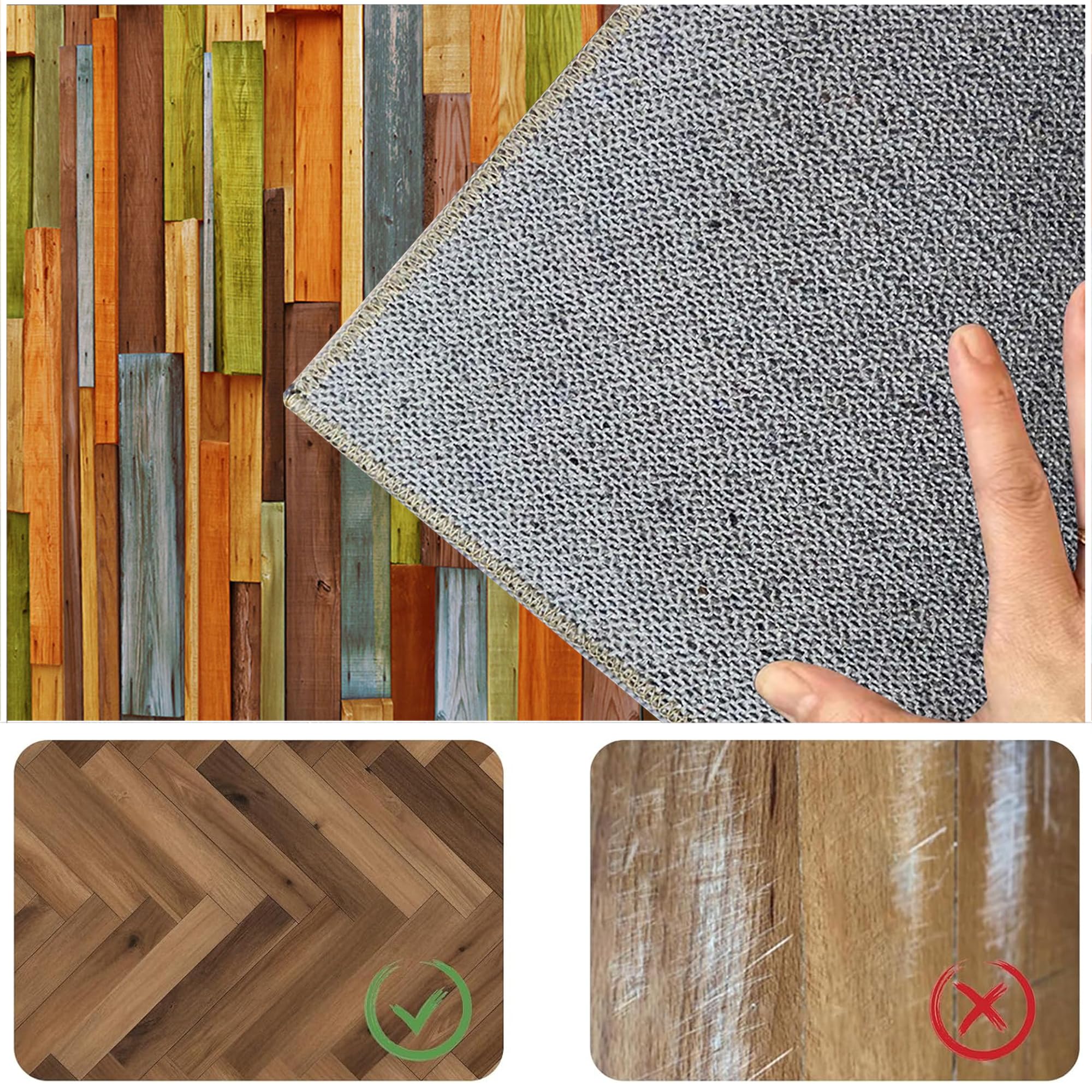 Tapis Chaise de Bureau, Tapis Protection Sol Chaise Bureau Antidérapant, Protège Parquet Fauteuil à roulettes pour Sols Durs, Tapis Fauteuil Bureau, Tapis Gaming Sol Facile à Nettoyer 130 x 150 cm