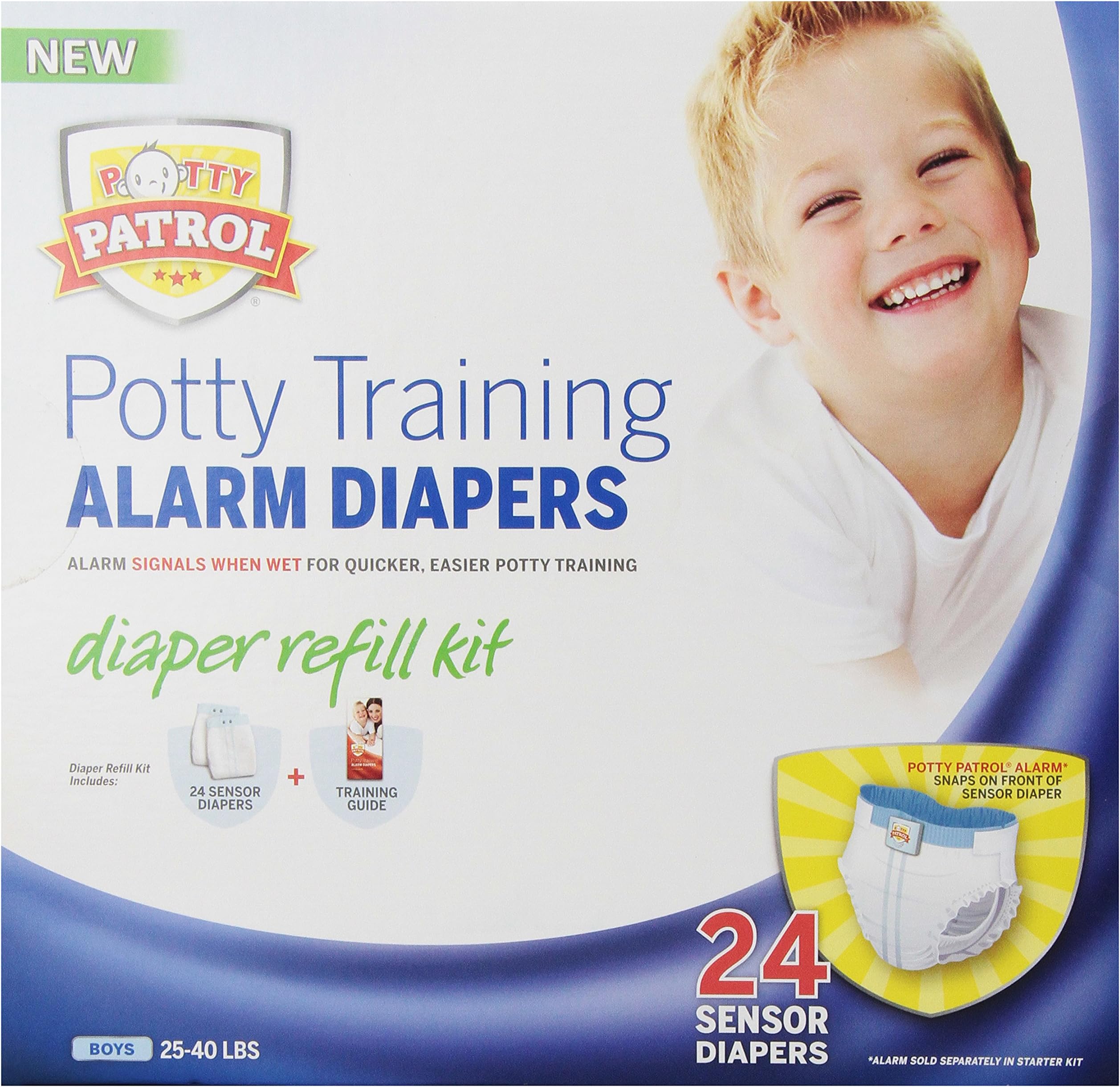 Potty Patrol Boys Diaper Refill Kit, 24 Count