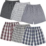 Men&apos;s Woven Boxers Underwear Pack Cotton Boxer Shorts Assorted Colors