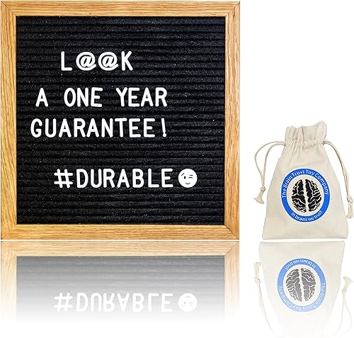 Tablero de letras 10x10, fieltro negro intercambiable, 330 caracteres, incluyendo emojis + bolsa