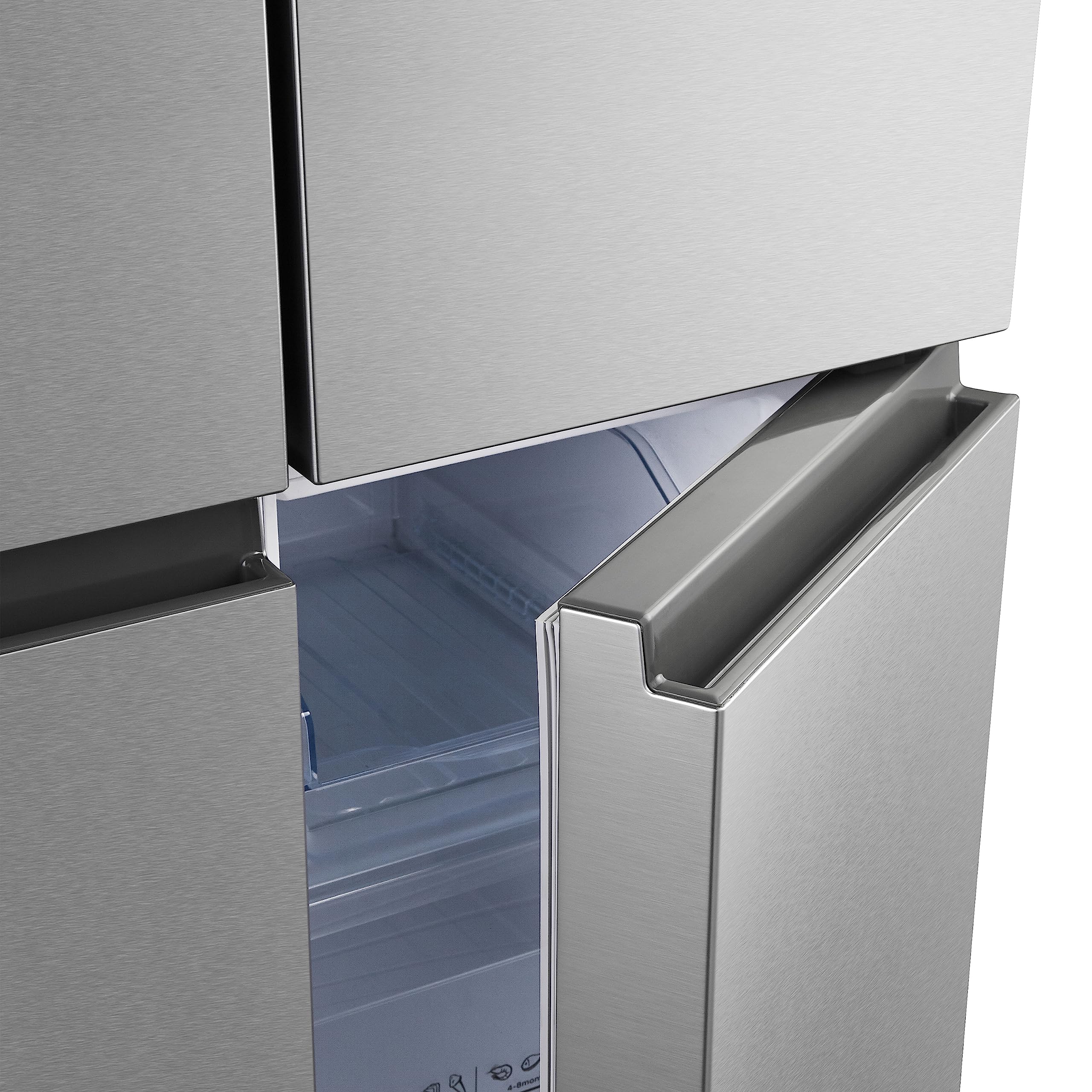 Hisense RQ563N4SI2-Frigorífico Cross Door,My Fresh Choice,Dual Tech Cooling,Congelamiento Rápido,Micro Vents Cooling, Multi-Air Flow,Tecnología Inverter,Inox,Ancho 80CM