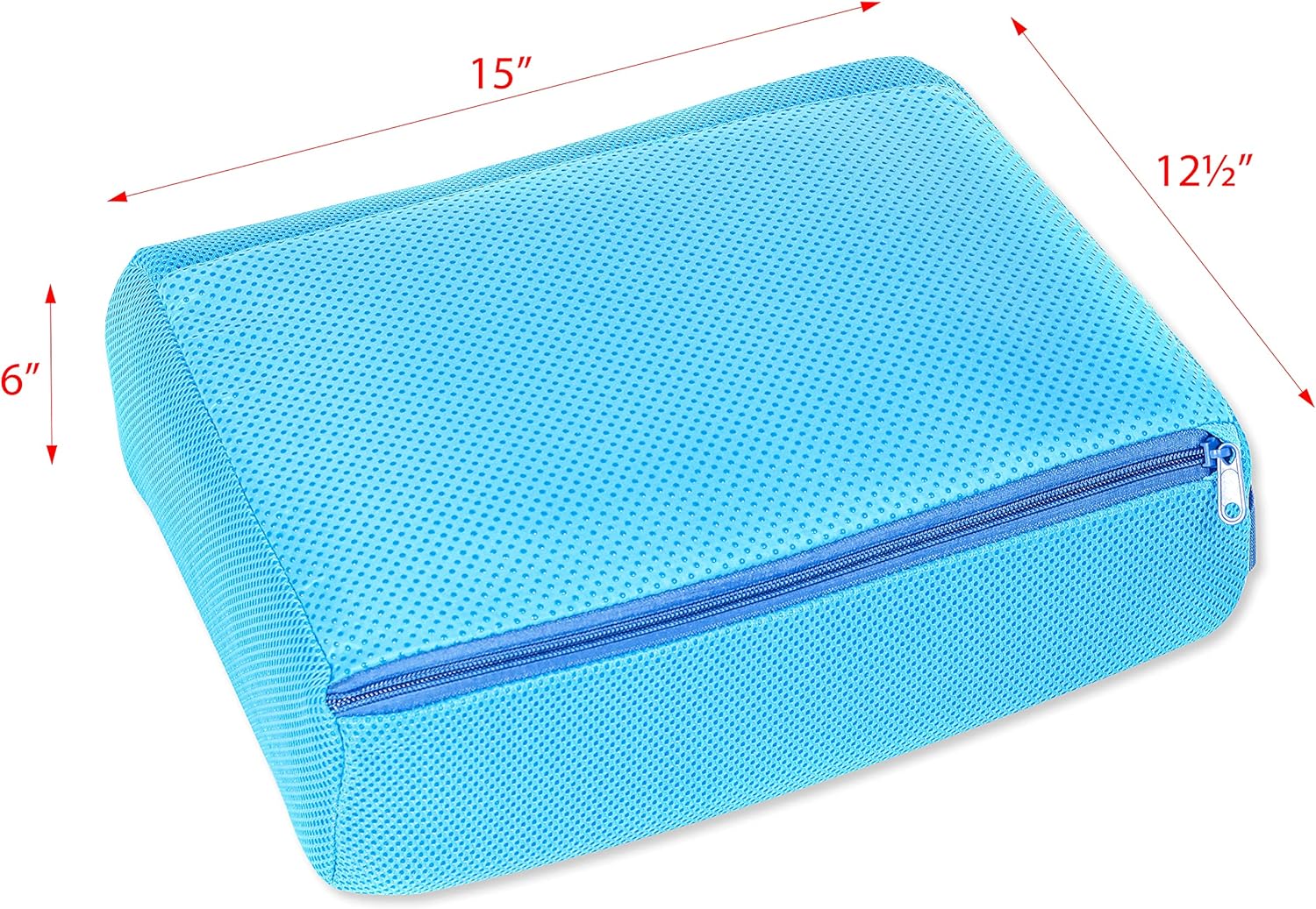 Trademark Innovations Weighted Pillow Hot Tub Accessories for Adults Hot Tub Pillow Bathtub Cushion for Edge of Pool with Washable Cover,Sky Blue
