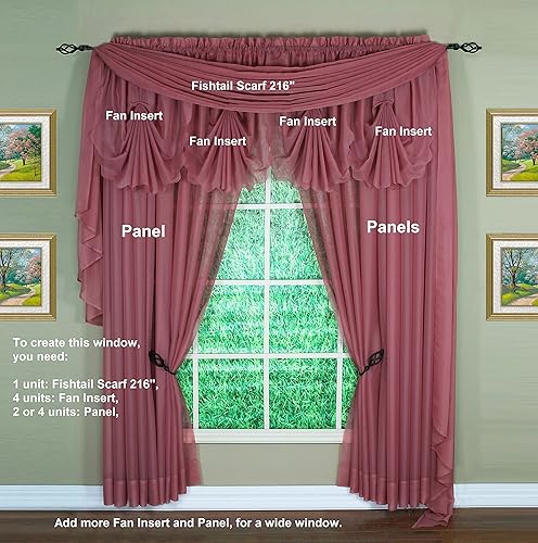 Vista 54 de Today's Curtain - Cortina Emelia de gasa original, panel de 84 pulgadas, negro, 60 pulgadas de ancho x 84 pulgadas de largo