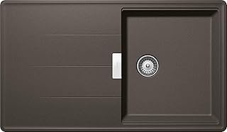 SCHOCK hochwertige Küchenspüle 86 x 50 cm Tia D-100 Carbonium - CRISTADUR graue Spüle mit Abtropffläche ab 60 cm Unterschr...