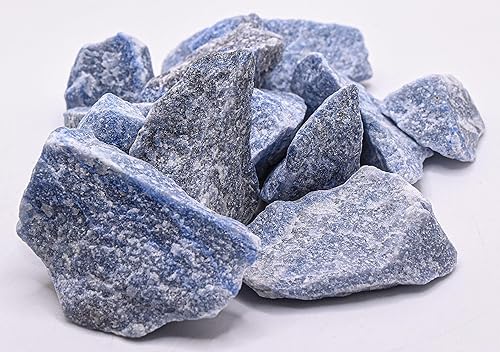 Miniatura 6 de Piedras ásperas de cuarzo azul de 1 libra, cristal de reiki brillante para rocas y piedras preciosas naturales lapidarias - Madagascar