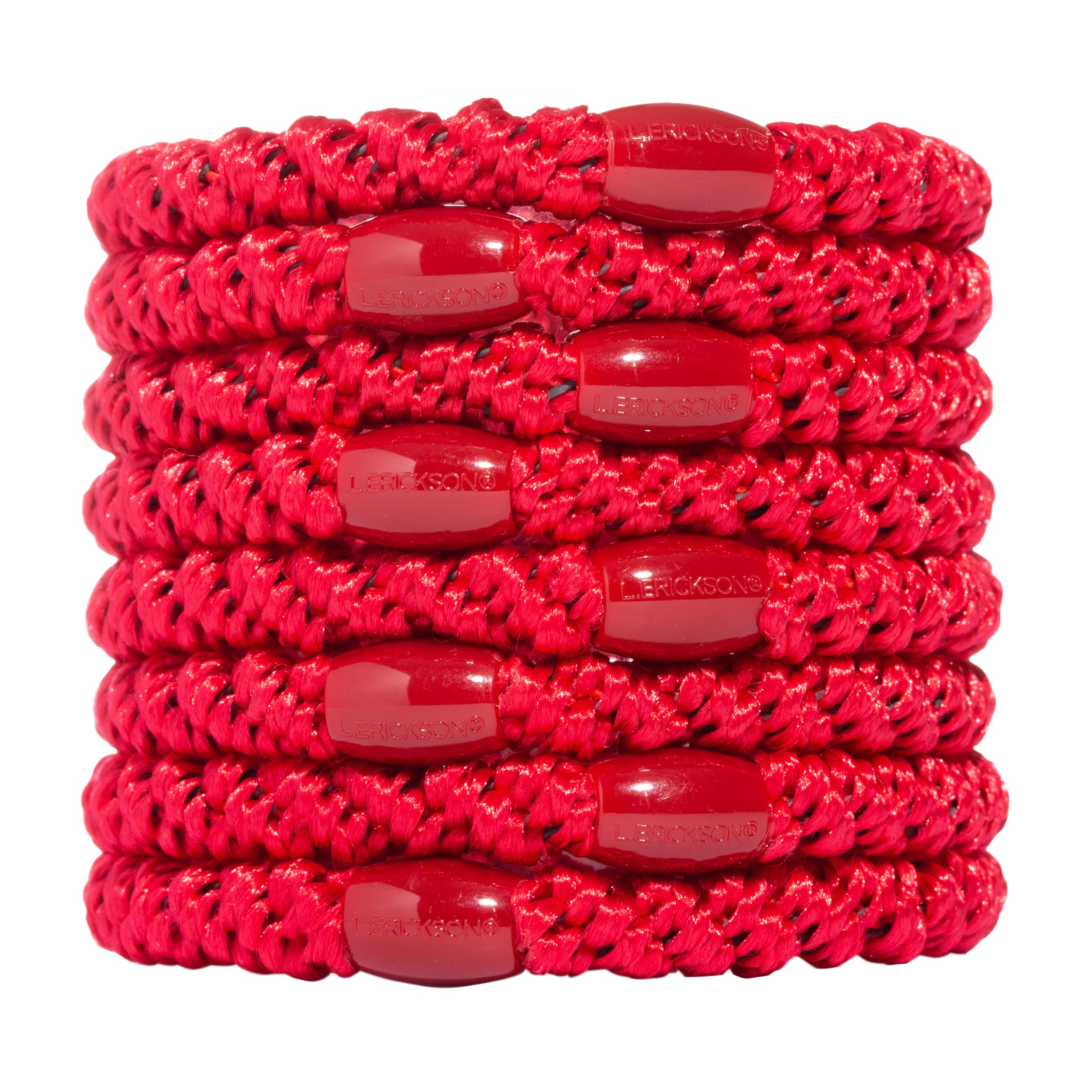 L. Erickson grab & go pferdeschwanz-halter, rot, set of eight - secure ausnahmsweise mit gentle halt