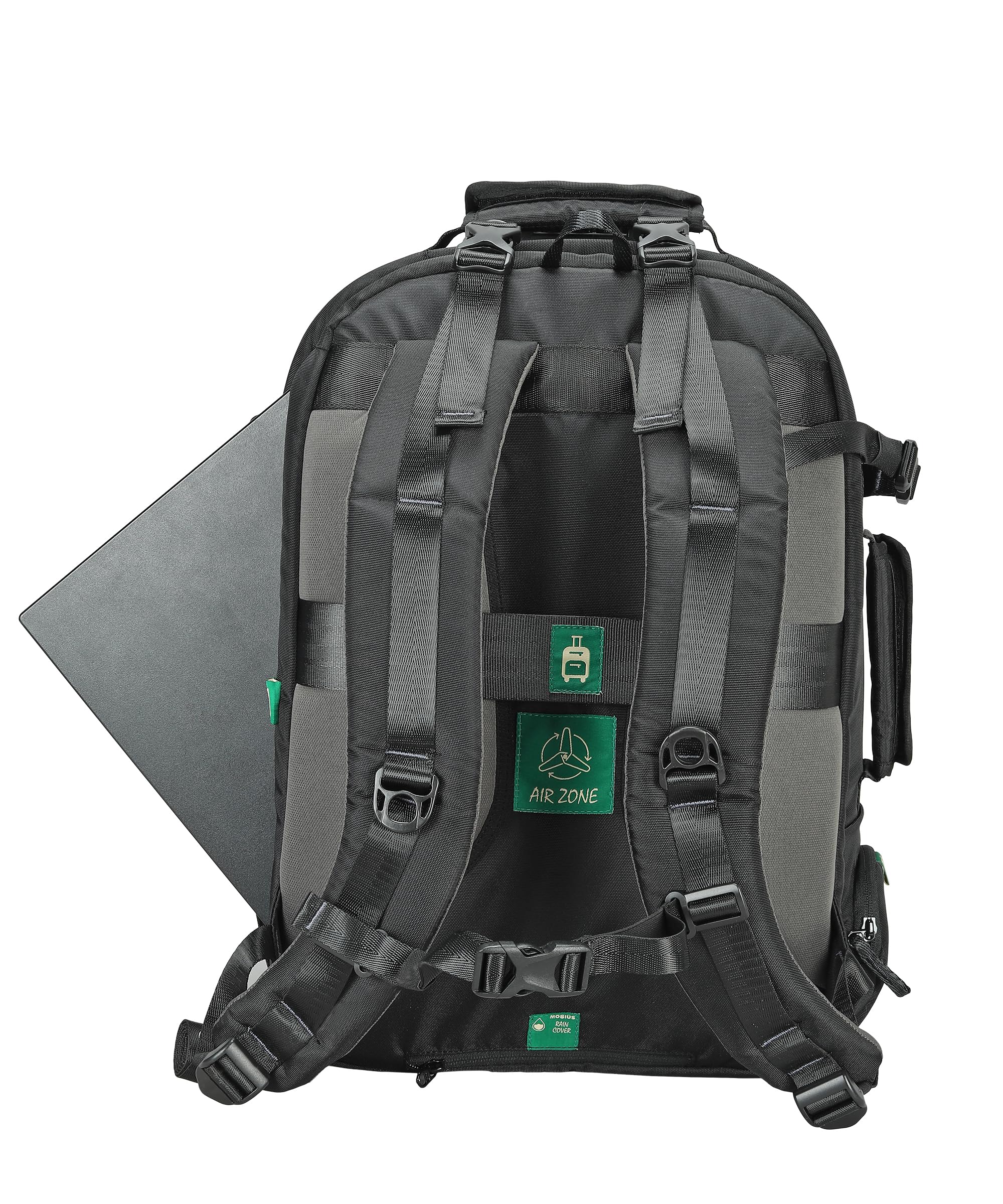 MOBIUS Gen Z DSLR Camera Backpack, Waterproof, 900D PU Coated Polyester, 40L, Expandable Gimbal Compartment, Fits 2 Camera Bodies, 5-6 Lenses, 16 Inch Laptop, Tripod Holder, Number Lock, Unisex 4