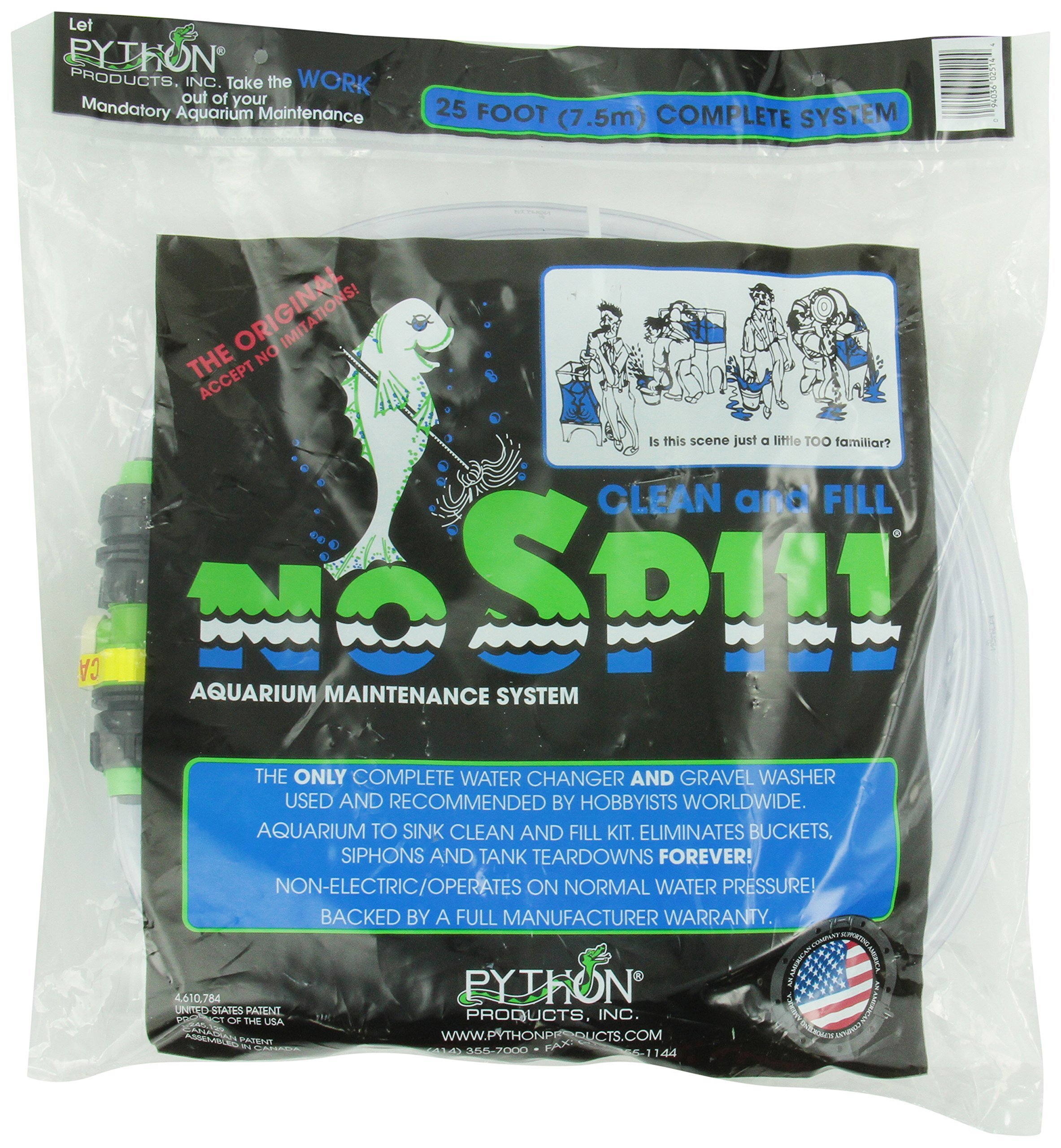 25 Foot - Python No Spill Clean and Fill Aquarium Maintenance System