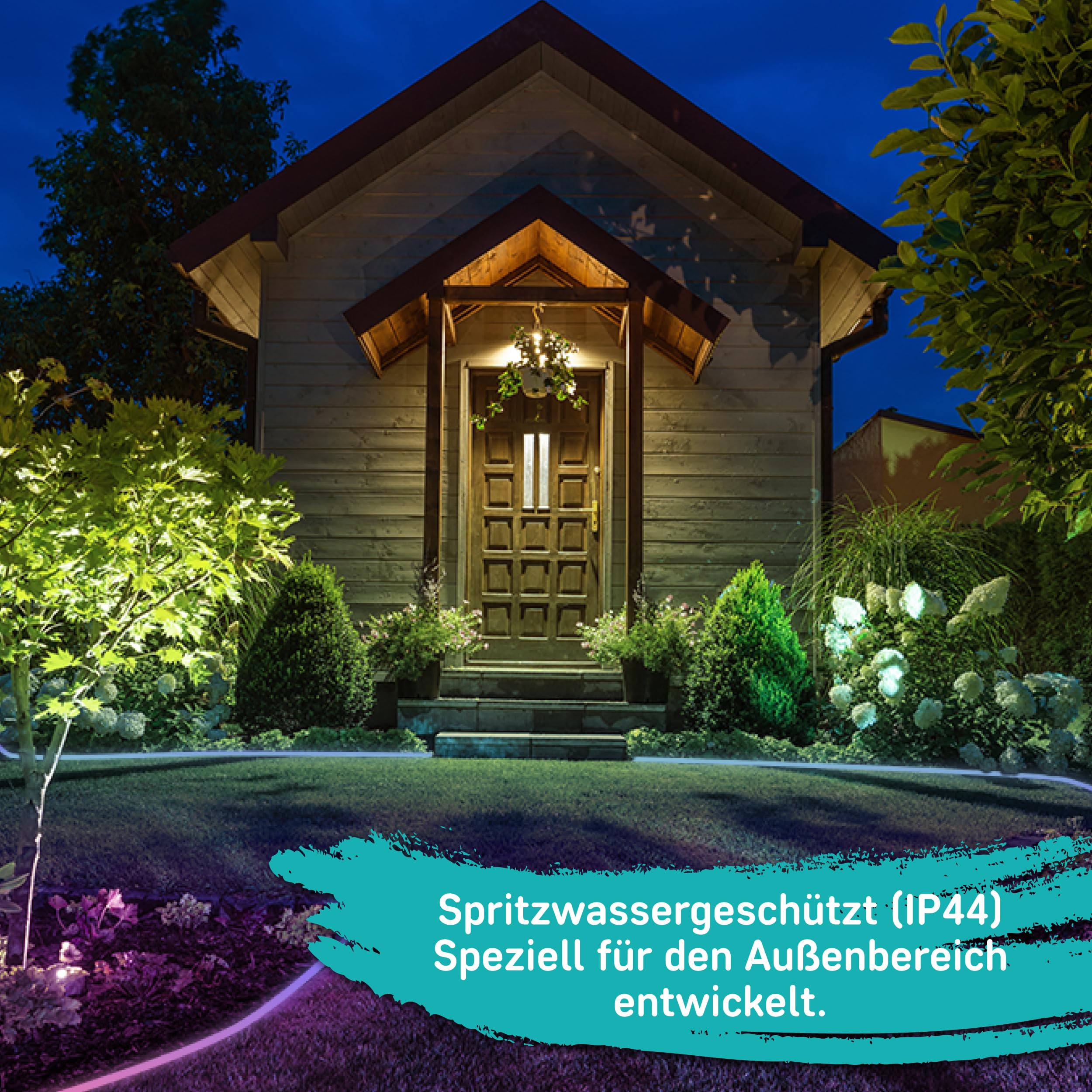 Müller-Licht Outdoor LED-Strip RGB mit music sensor und WLAN, per TUYA Smartphone-App steuerbar, 5 meter, selbstklebend